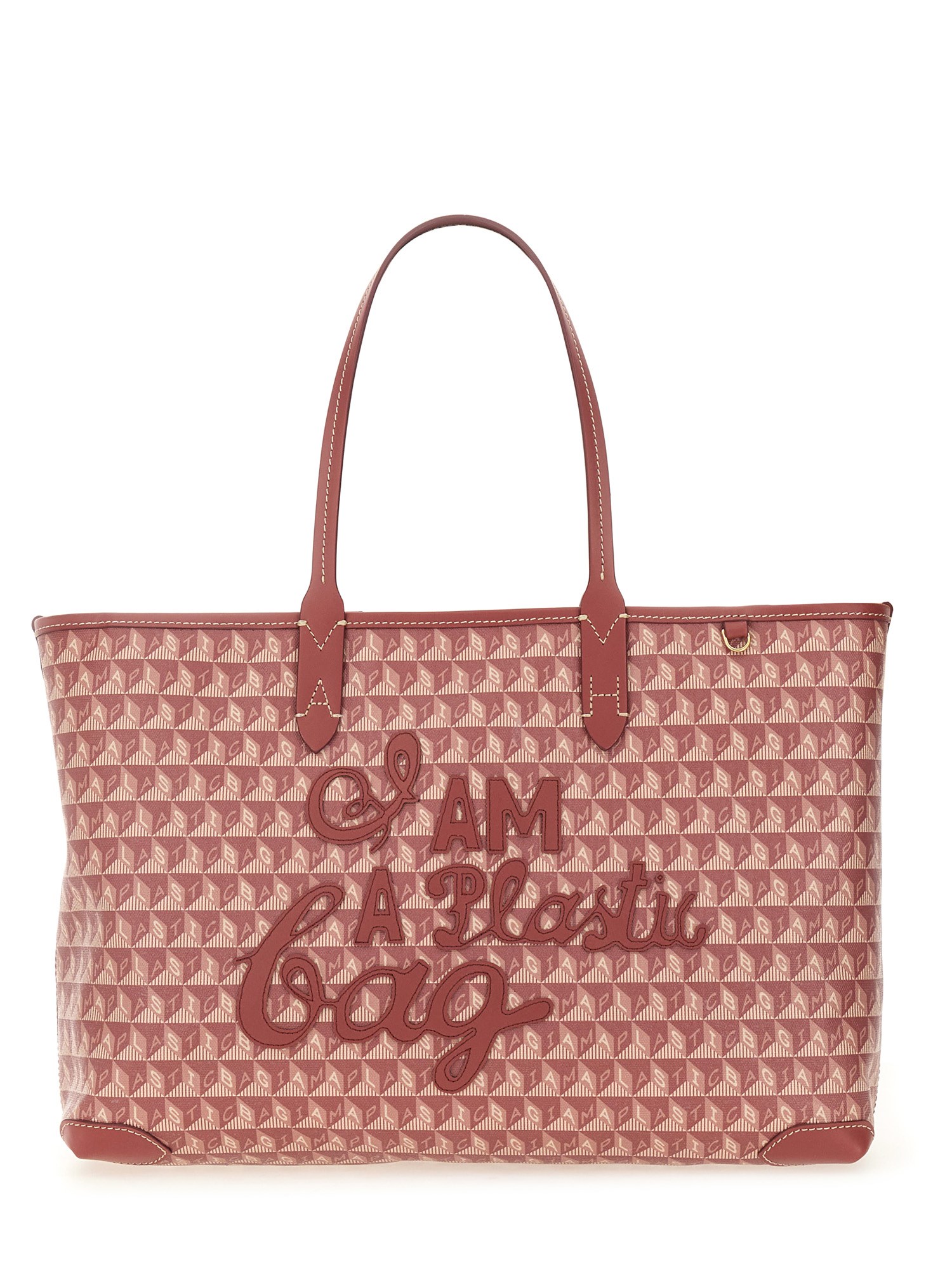 Shop Anya Hindmarch I Am A Plastic Bag Small In Bordeaux