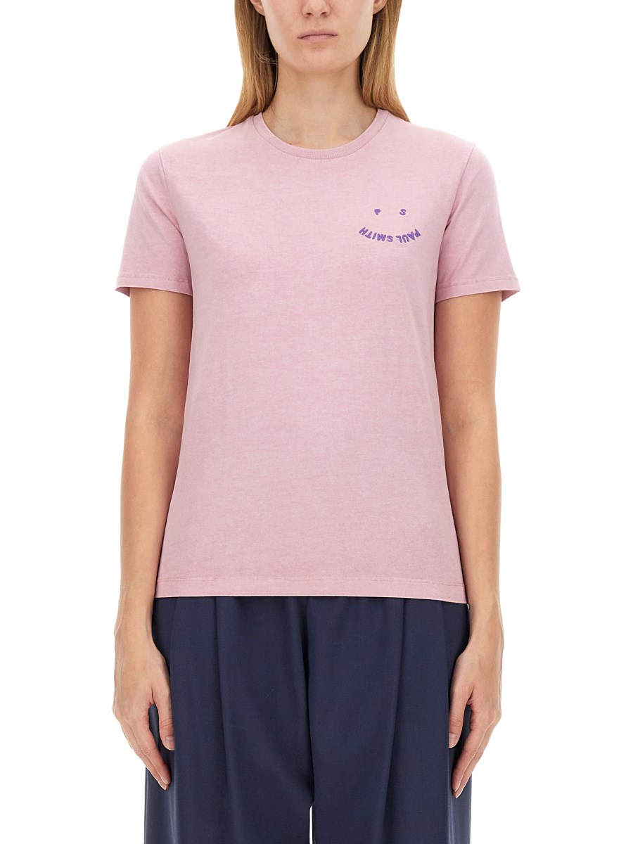 PS BY PAUL SMITH T-SHIRT IN JERSEY DI COTONE CON STAMPA LOGO