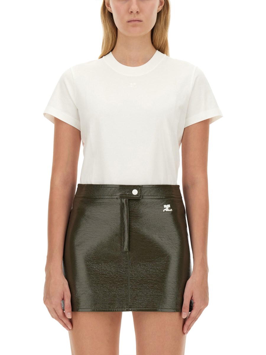 COURREGES T-SHIRT IN COTONE