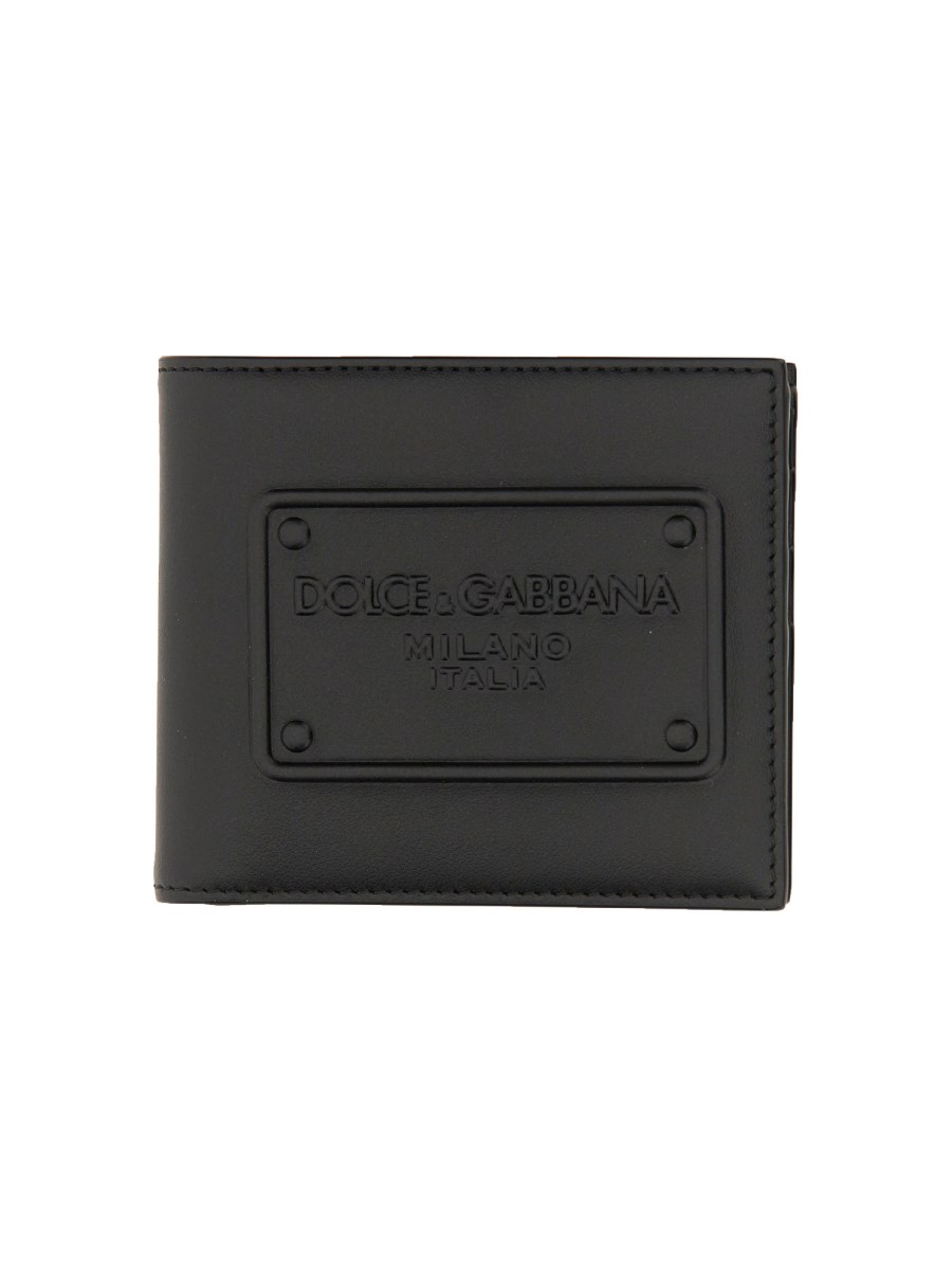 DOLCE GABBANA CALFSKIN LEATHER BIFOLD WALLET WITH EMBOSSED LOGO Eleonora Bonucci