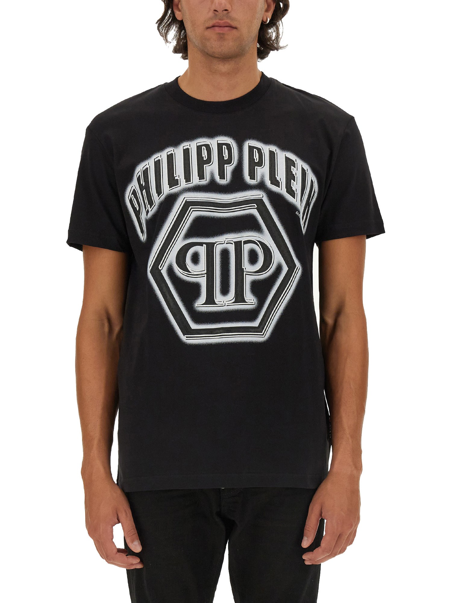 Philipp Plein Logo Print T-shirt In Black