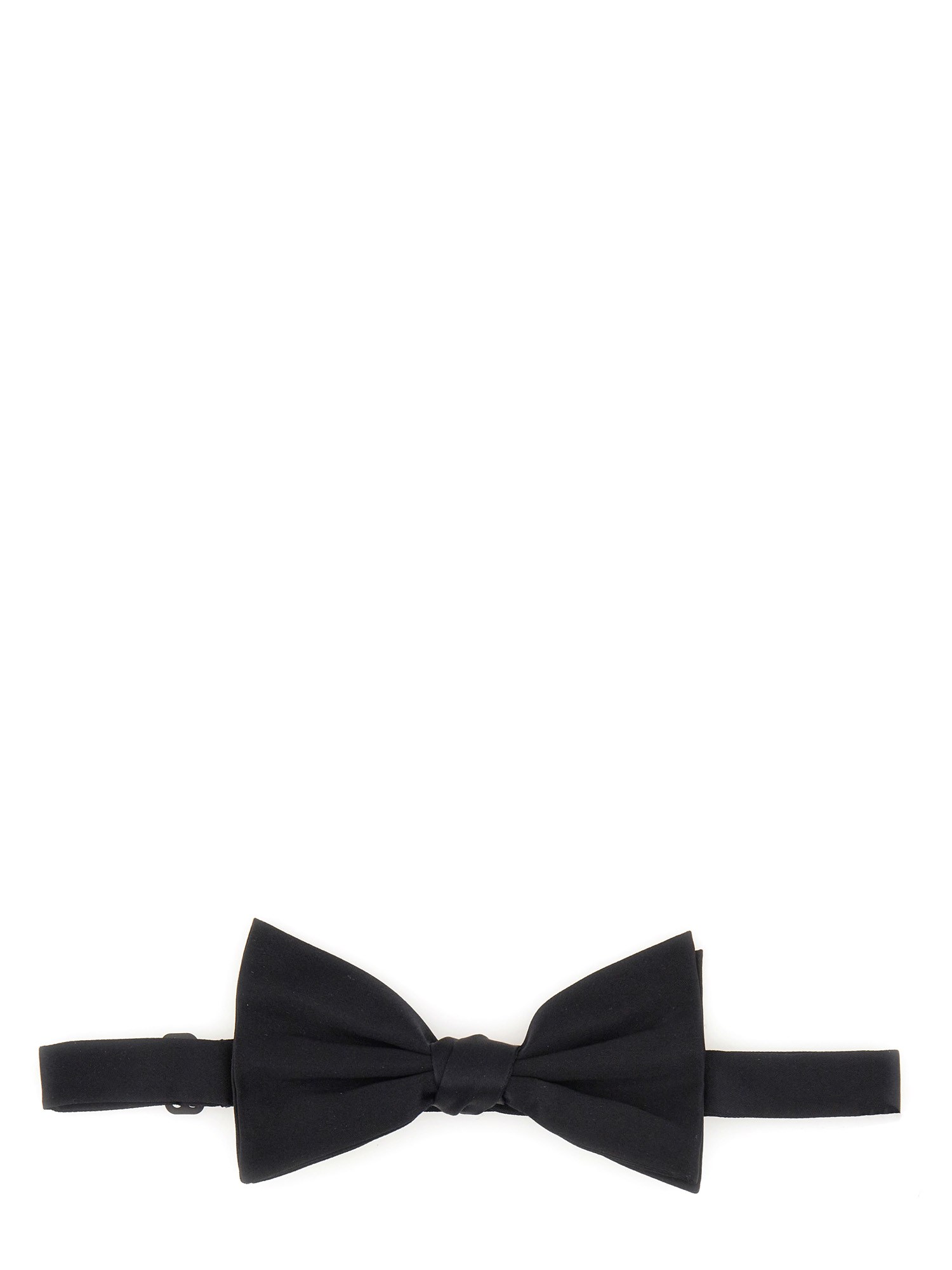 Shop Dolce & Gabbana Satin Bow Tie In Black