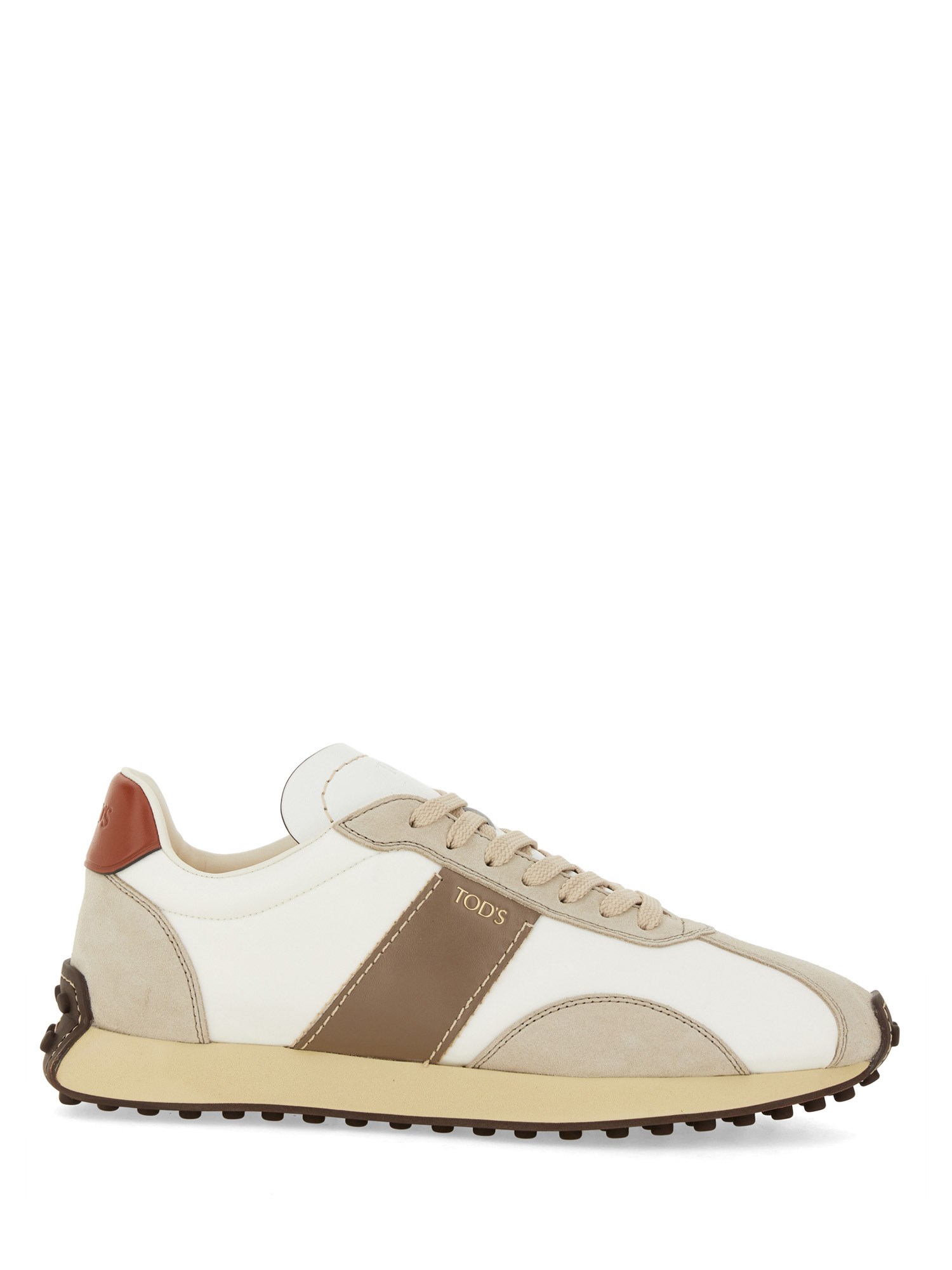 Shop Tod's Leather Sneaker In Multicolour