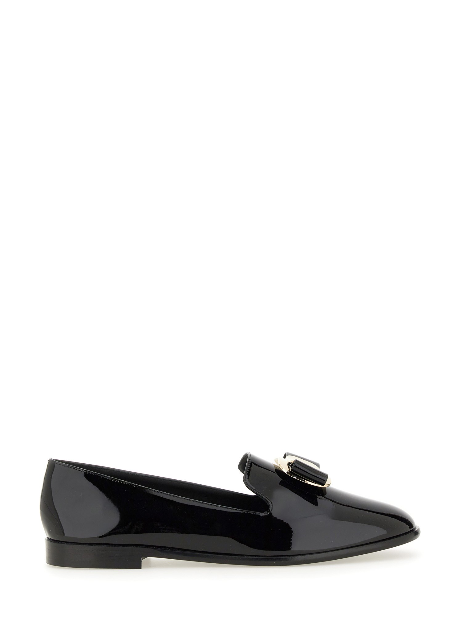 Shop Ferragamo Moccasin "new Vara" In Black