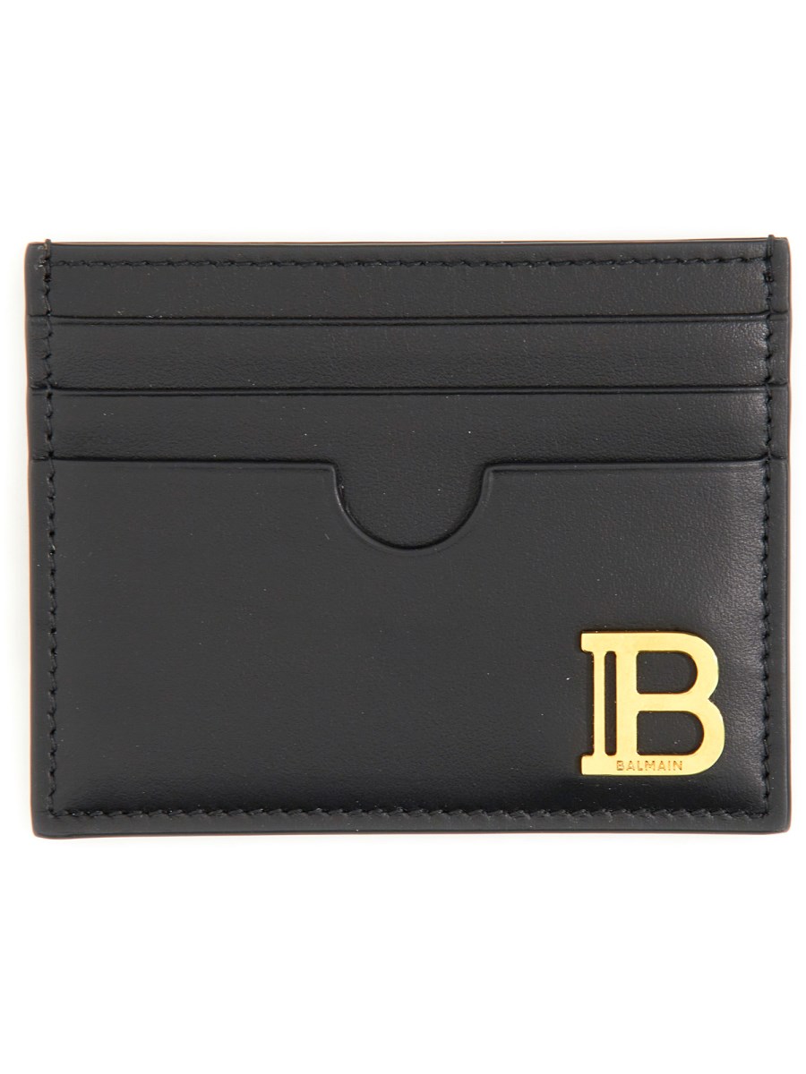 BALMAIN PORTA CARTE B-BUZZ IN PELLE