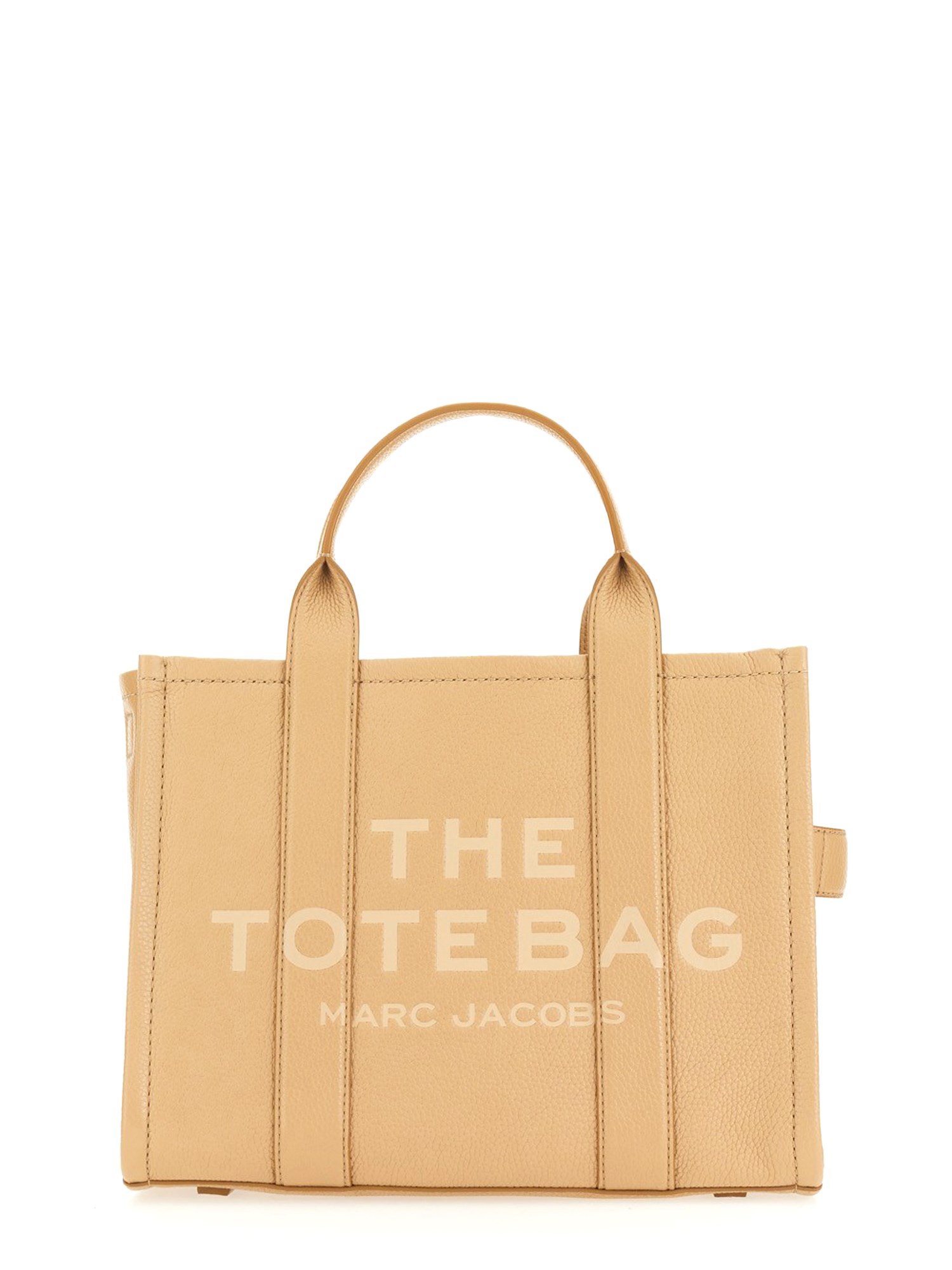 Shop Marc Jacobs The Tote Medium Bag In Beige