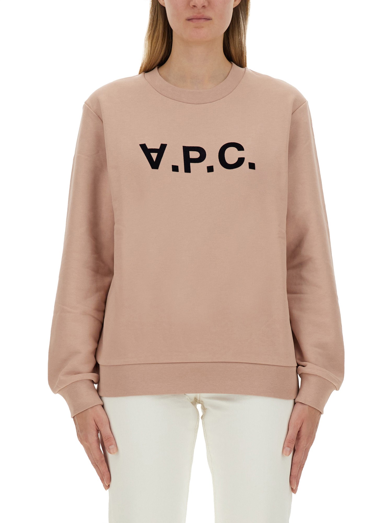 Shop Apc A. P.c. Sweatshirt With Logo In Pink