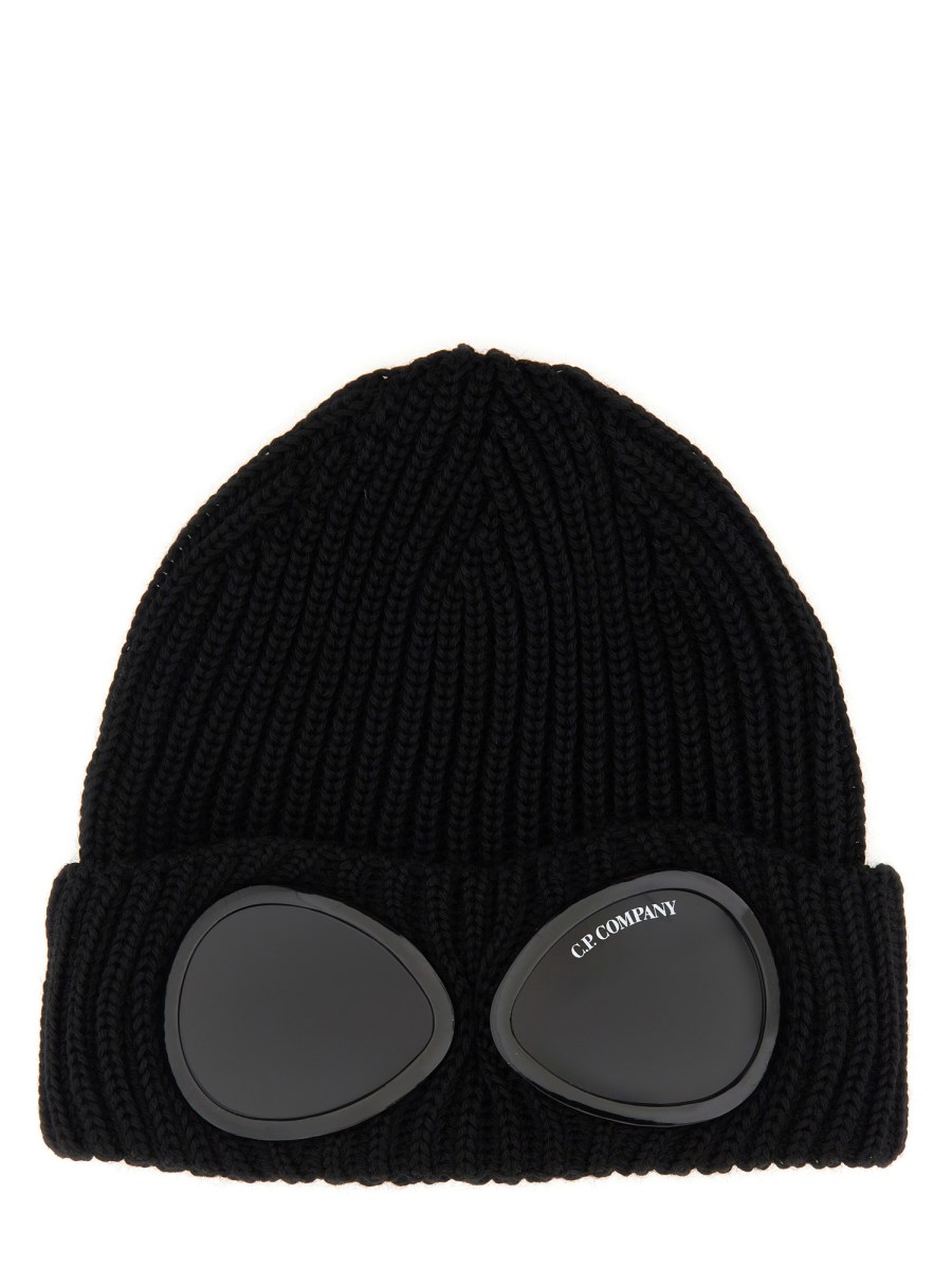 C.P. COMPANY CAPPELLO BEANIE IN LANA CON LOGO