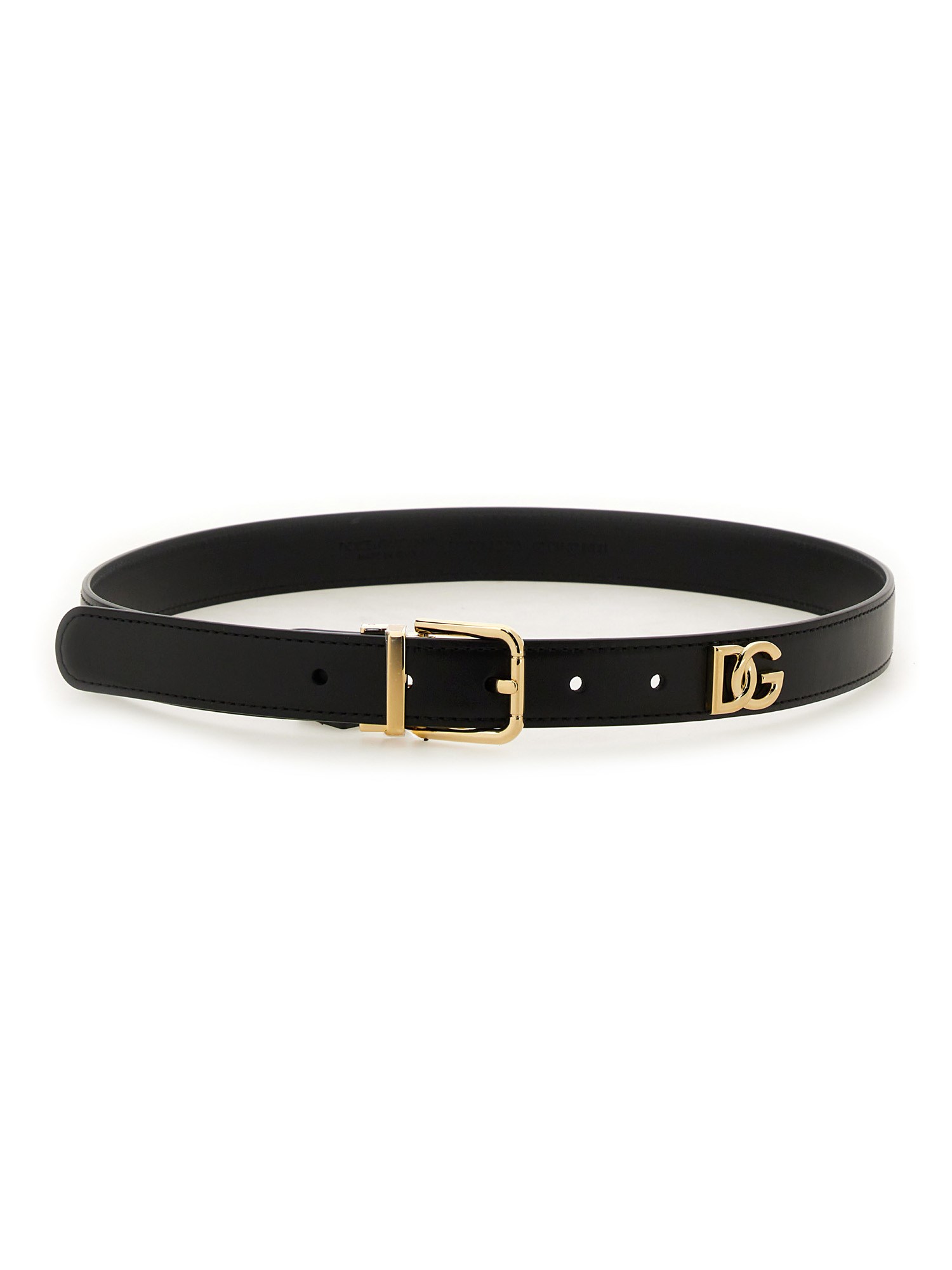 Shop Dolce & Gabbana Belt With Logo In Black