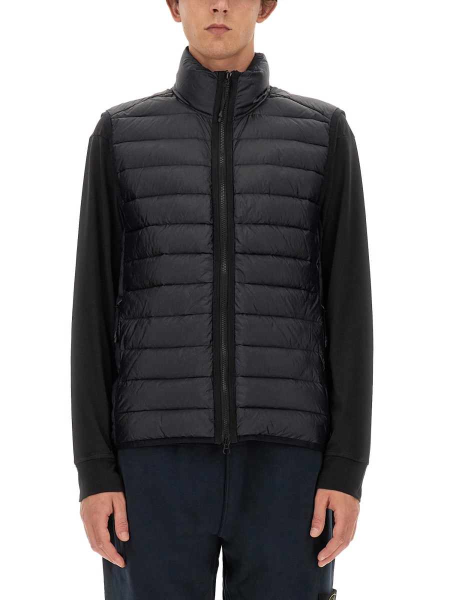 STONE ISLAND GILET PIUMINO CON LOGO