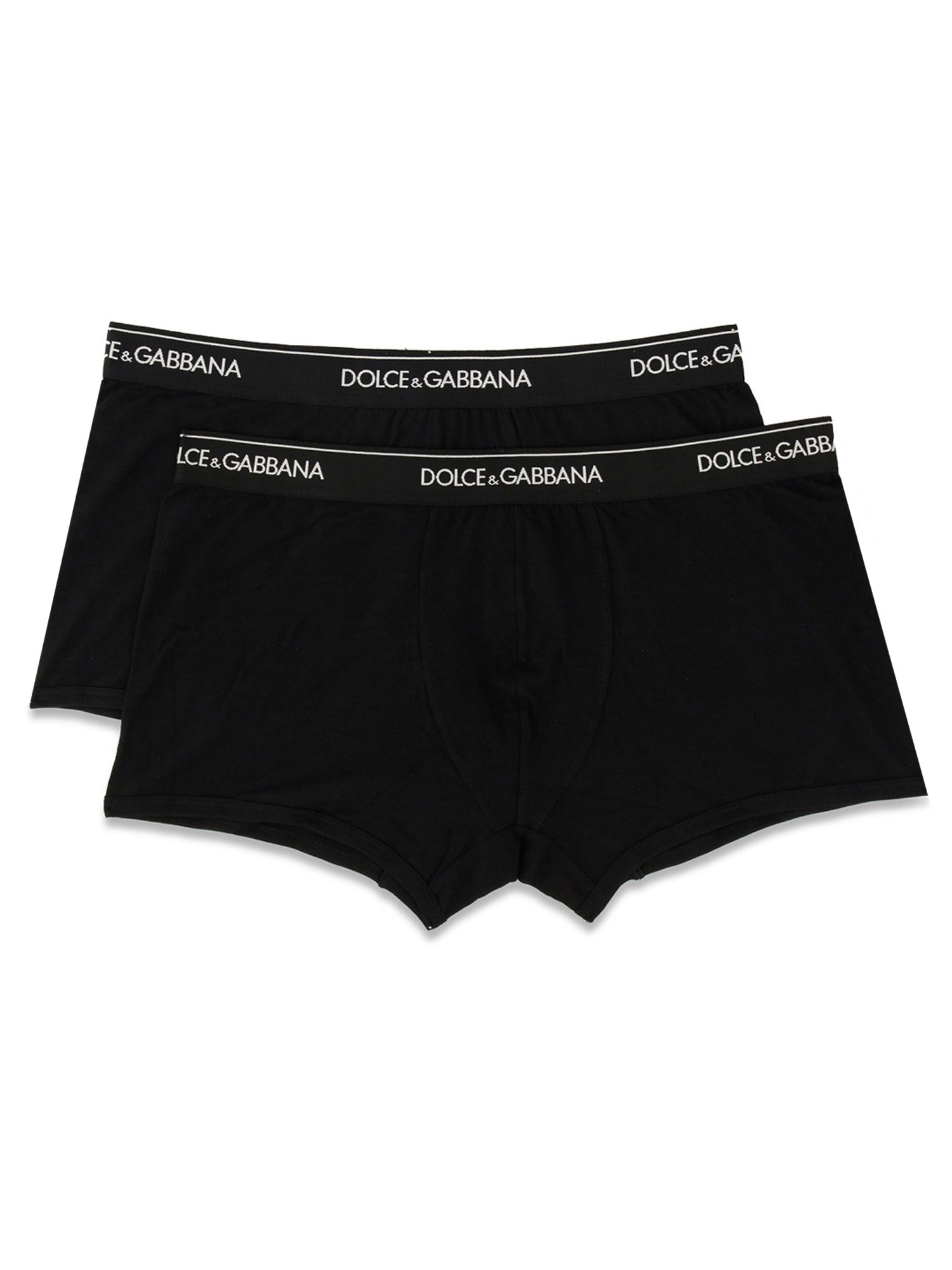 Shop Dolce & Gabbana Pack Of Two Boxers In Black