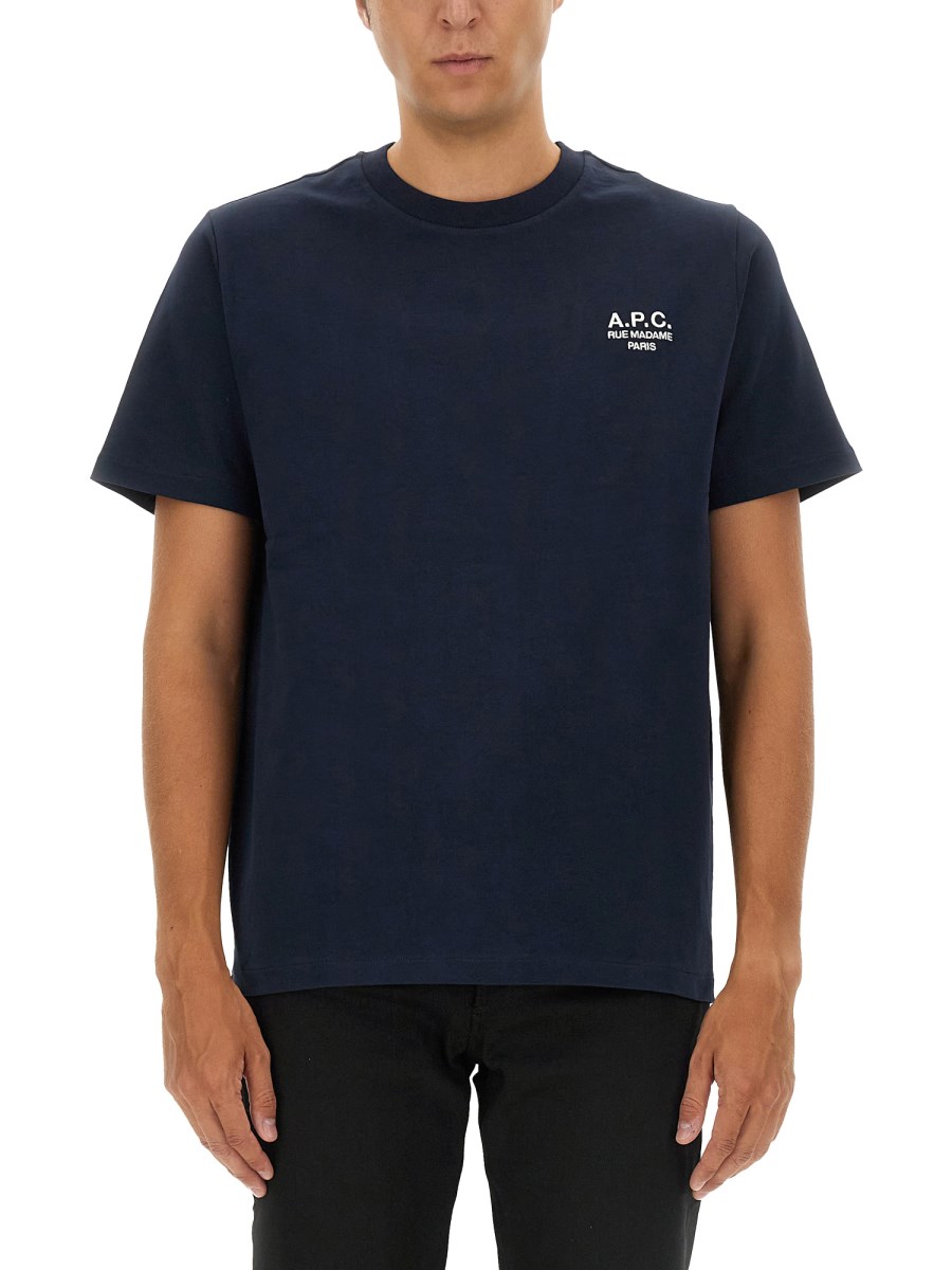 A.P.C. T-SHIRT IN JERSEY DI COTONE CON LOGO