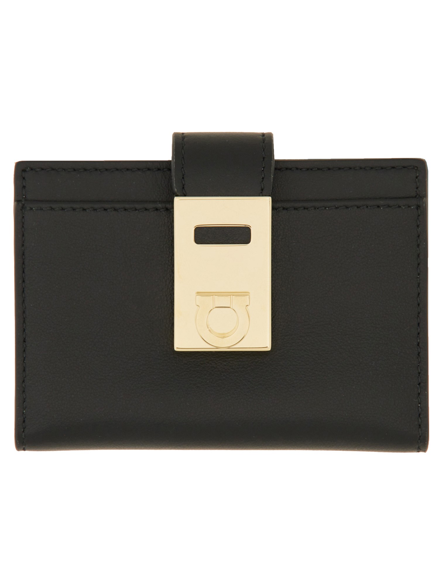 Shop Ferragamo "hug" Card Holder In Black