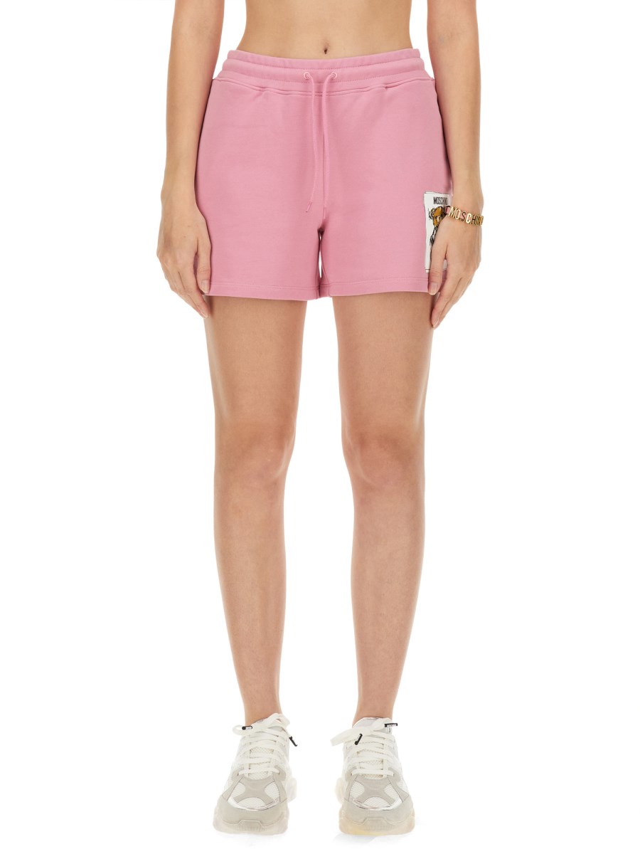 MOSCHINO SHORTS IN FELPA DI COTONE