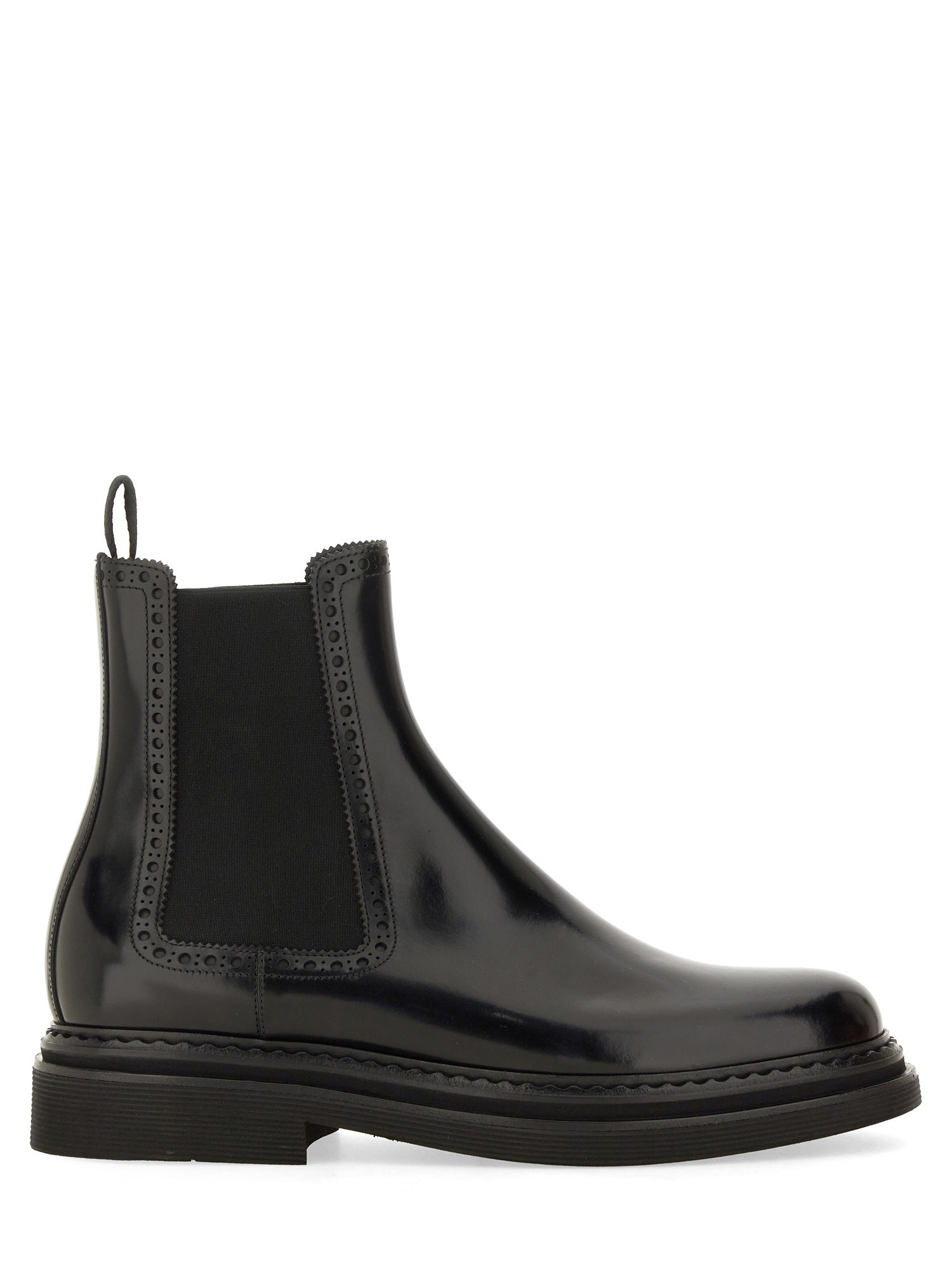 Shop Dolce & Gabbana Brushed Leather Boot In Black