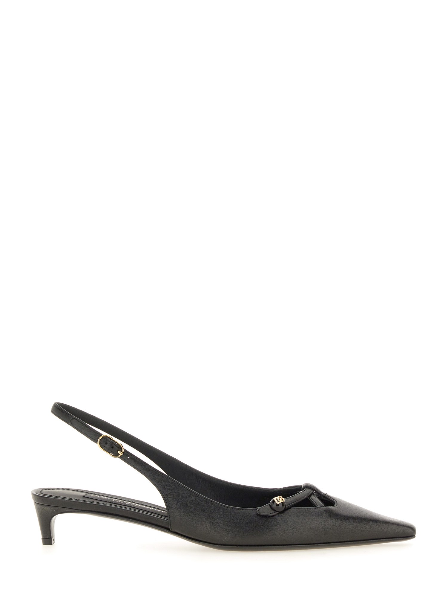 Shop Dolce & Gabbana Tassel Slingback Shoe In Black