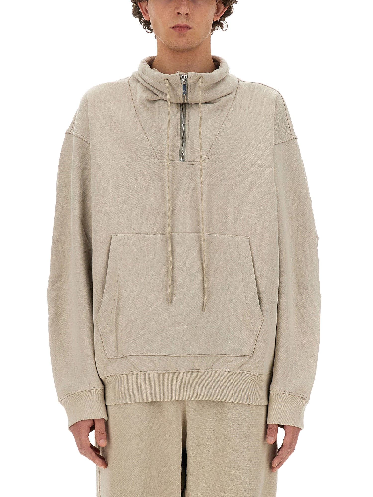 Helmut Lang Zip Sweatshirt. In Grey