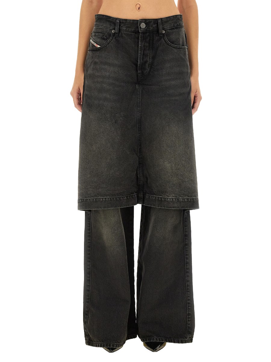 DIESEL PANTALONE D-SYREN-S IN DENIM DI COTONE