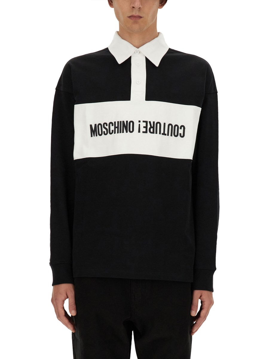 MOSCHINO POLO CON LOGO UPSIDEDOWN