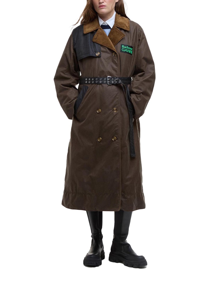 TRENCH IN COTONE CERATO BARBOUR X GANNI