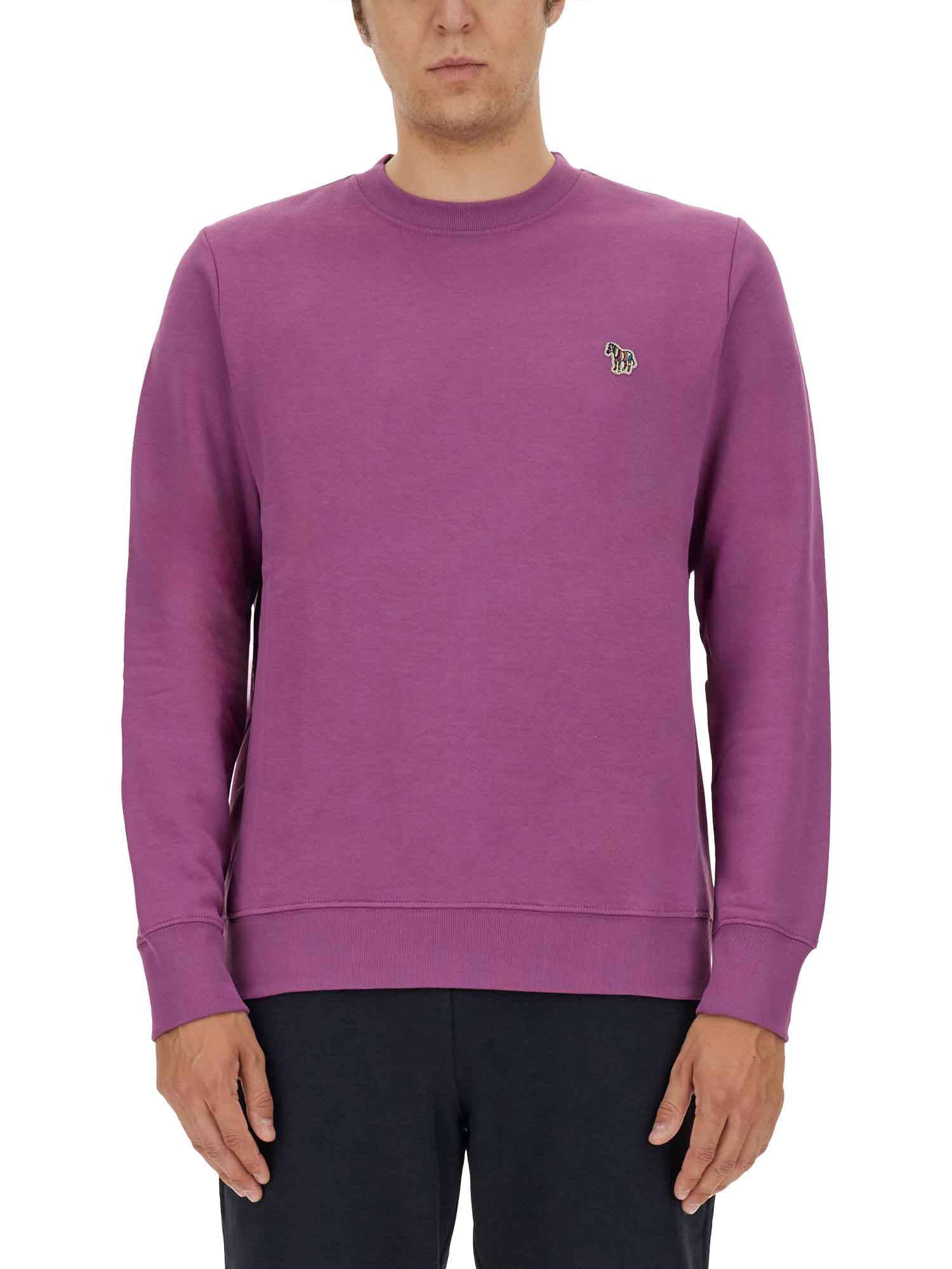 Shop Ps By Paul Smith "zebra" Sweatshirt In Purple