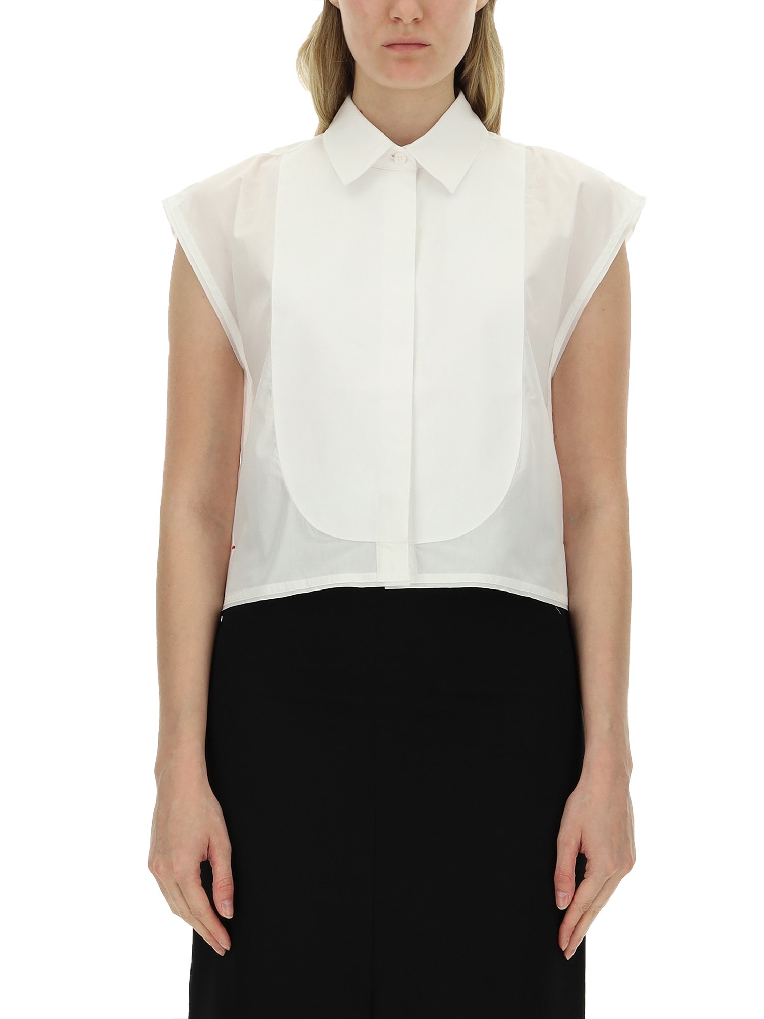 Shop Victoria Beckham Cotton Shirt In White