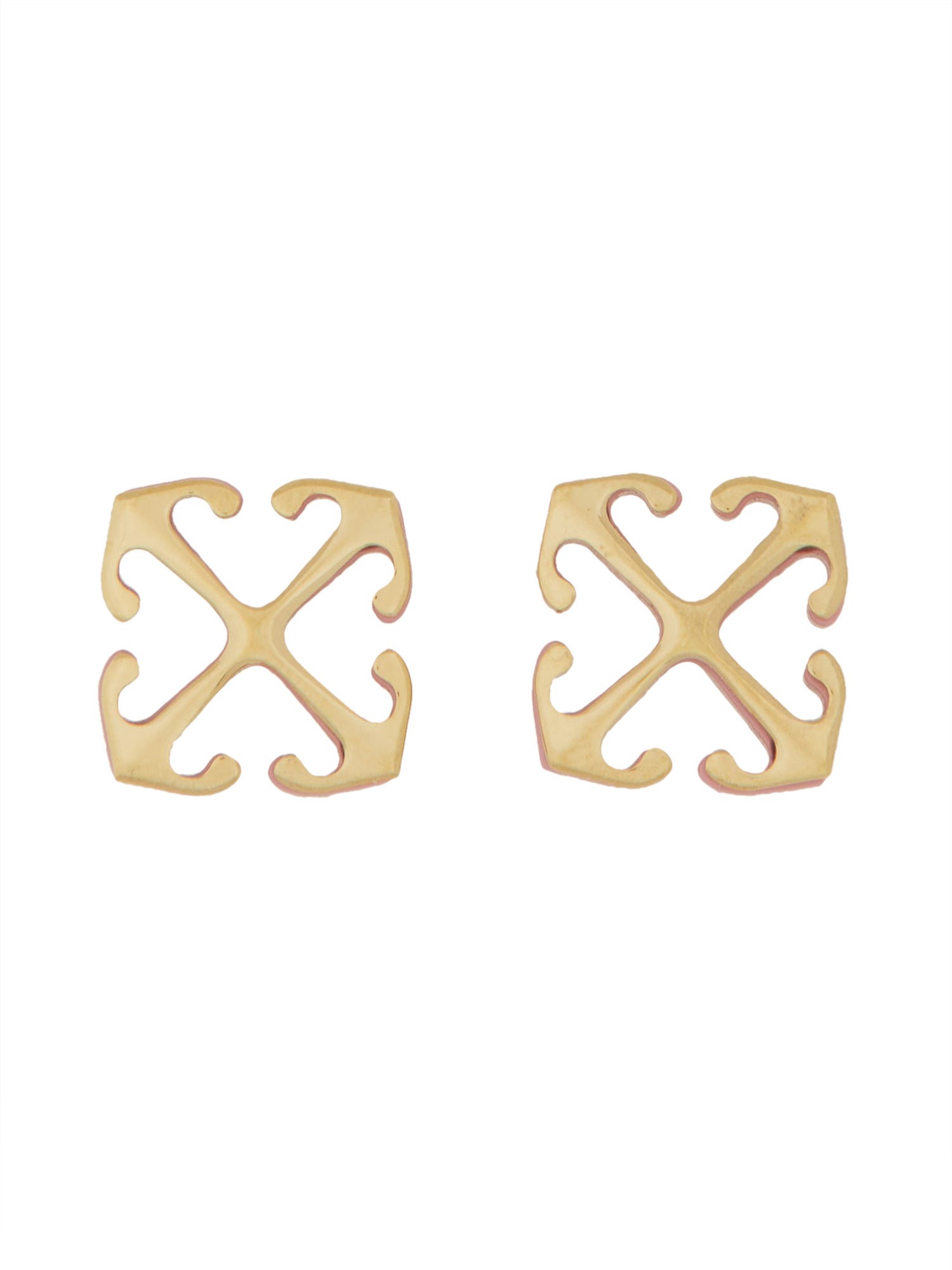 Shop Off-white "arrow" Earrings In Gold