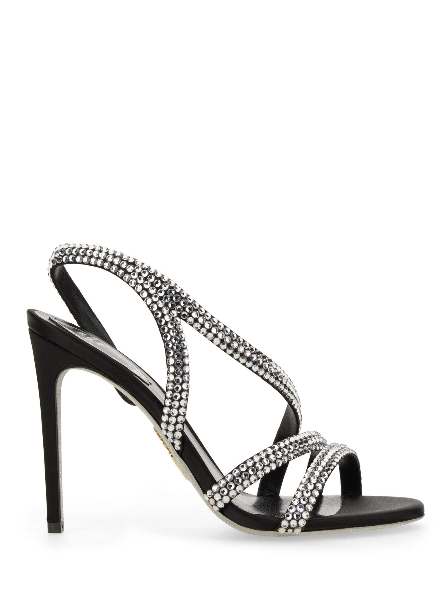 René Caovilla 105mm Lisa Sandals In Black