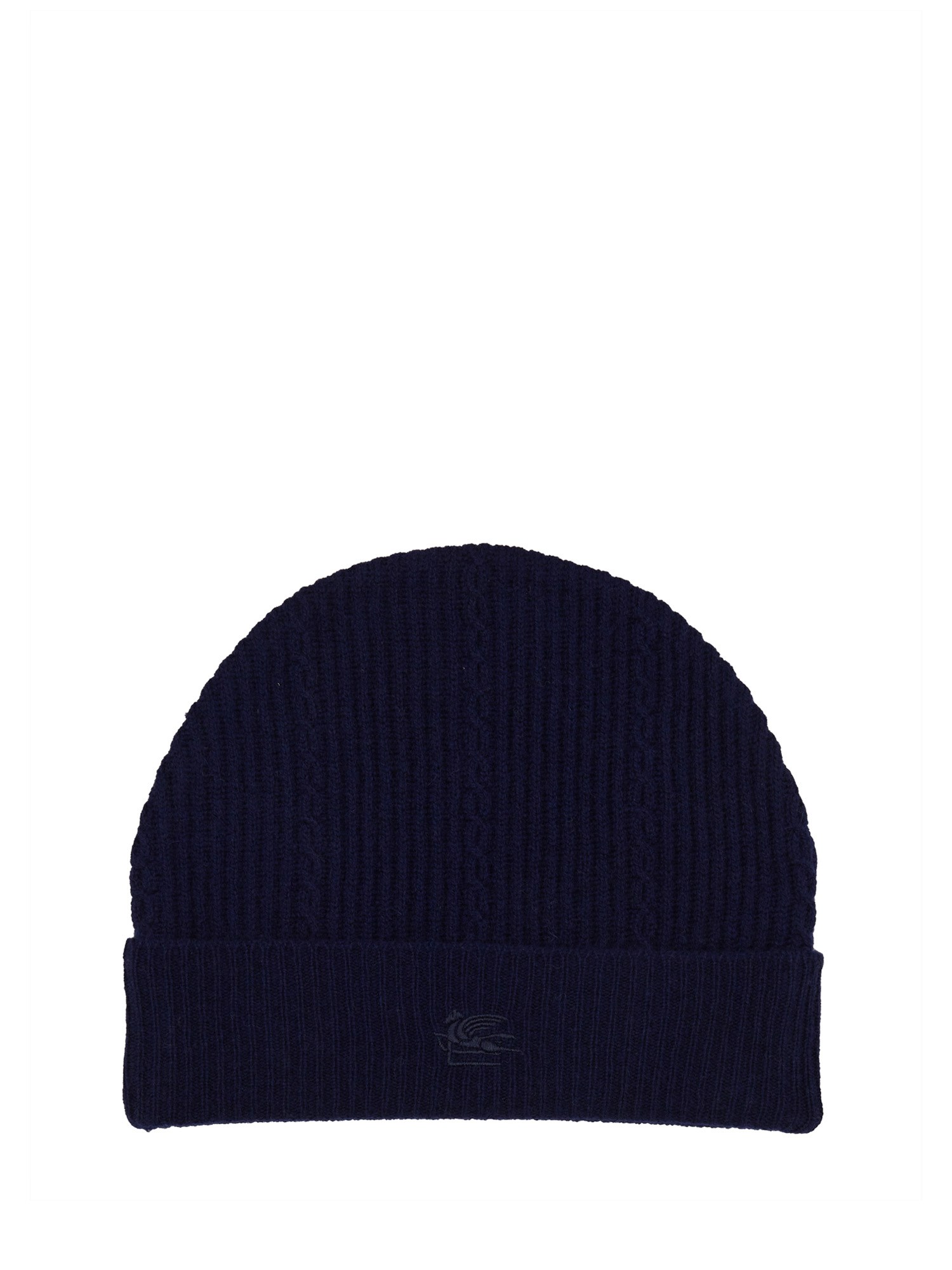 Etro Women's Beanie Hat With Logo In Blue