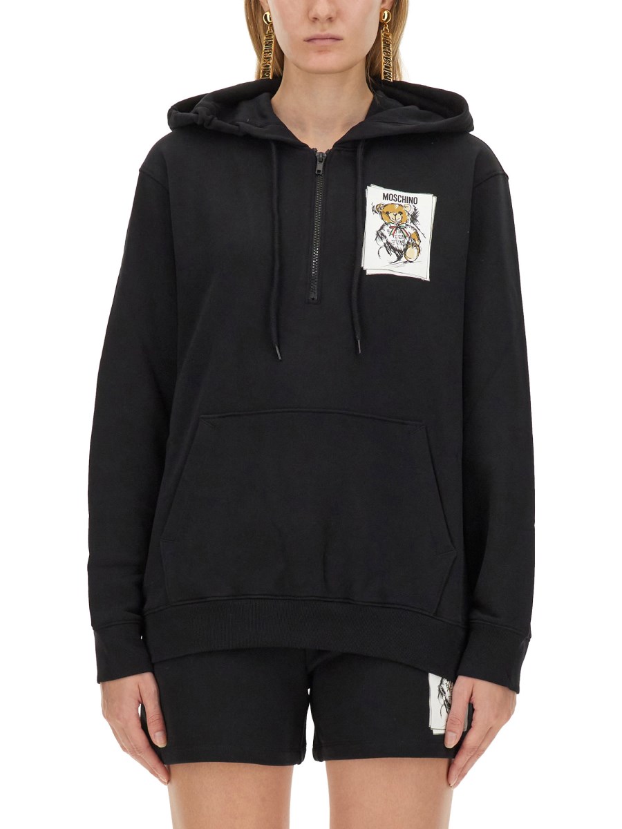 MOSCHINO COTTON SWEATSHIRT WITH LOGO STAPA Eleonora Bonucci