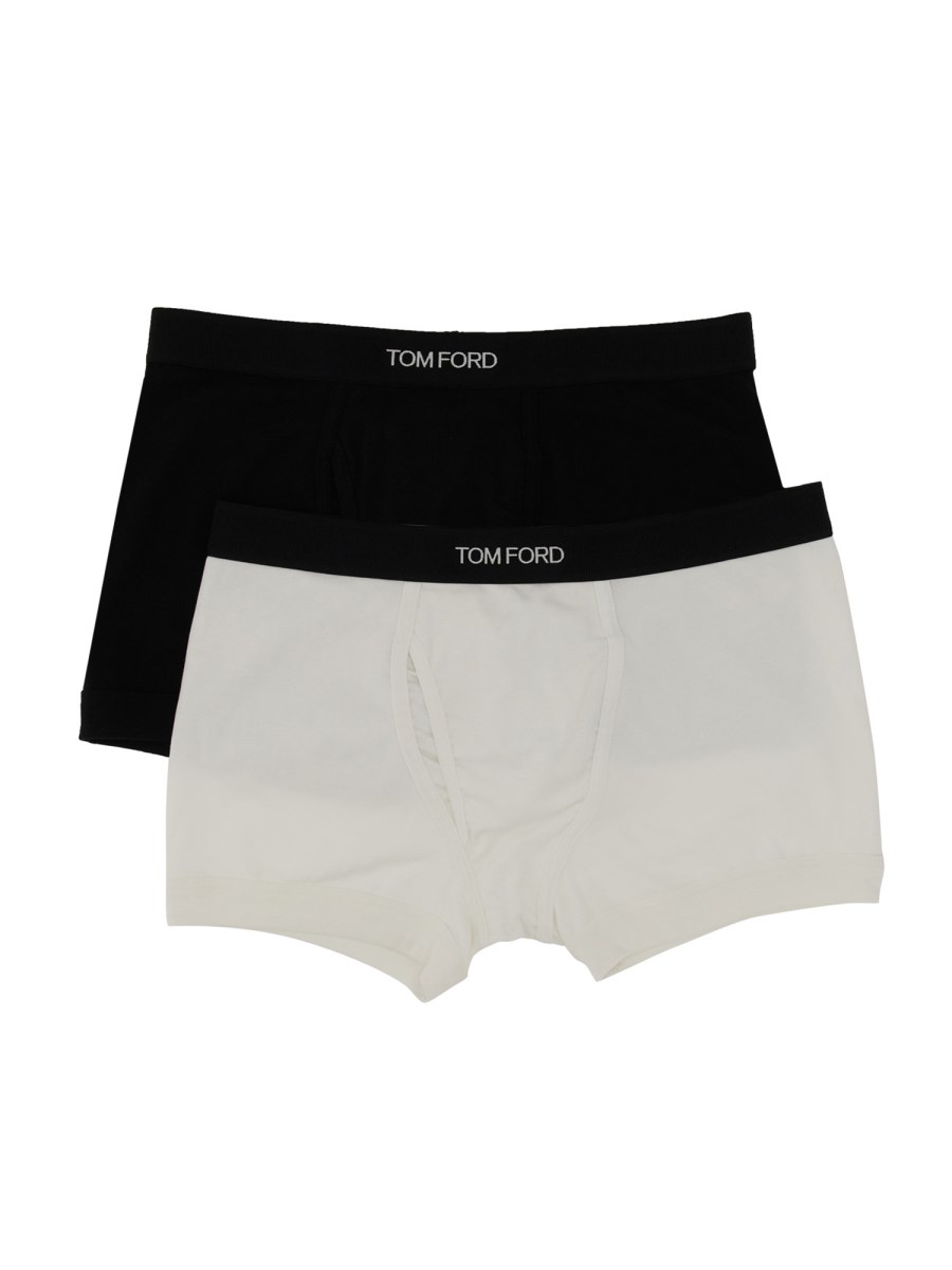 TOM FORD CONFENZIONE DA DUE BOXER IN COTONE CON LOGO