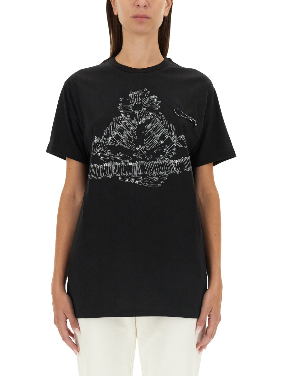 VIVIENNE WESTWOOD T-SHIRT SAFETY PIN IN JERSEY DI COTONE