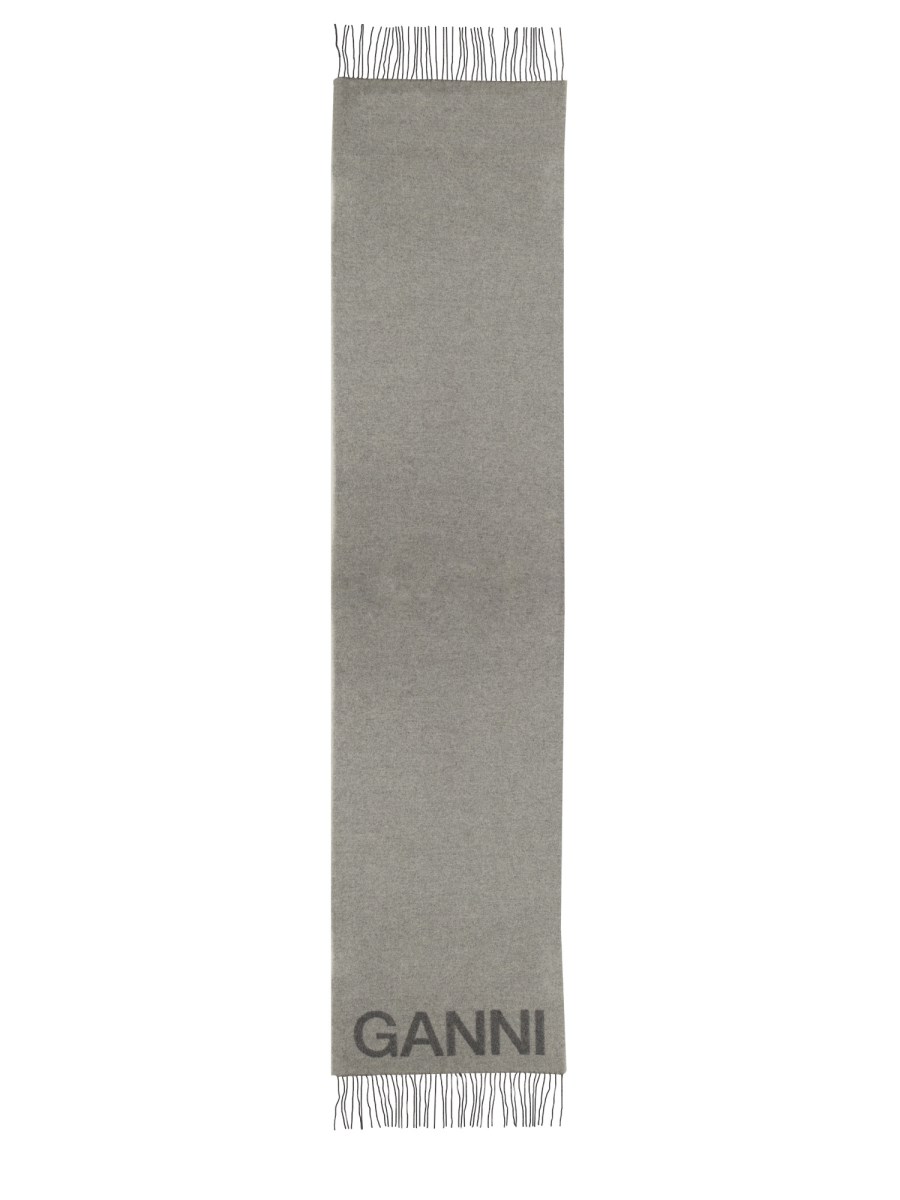 GANNI SCIARPA CON LOGO