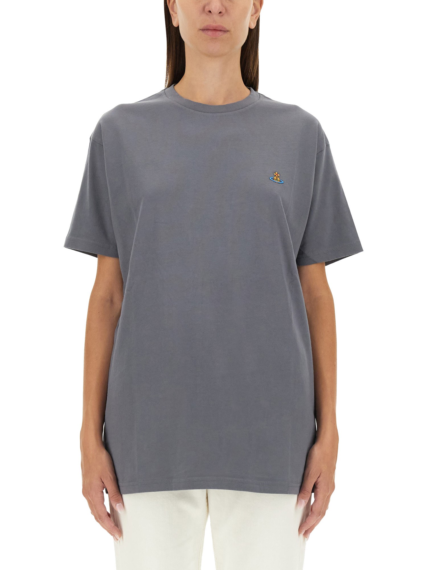 Shop Vivienne Westwood T-shirt With Logo In Grey