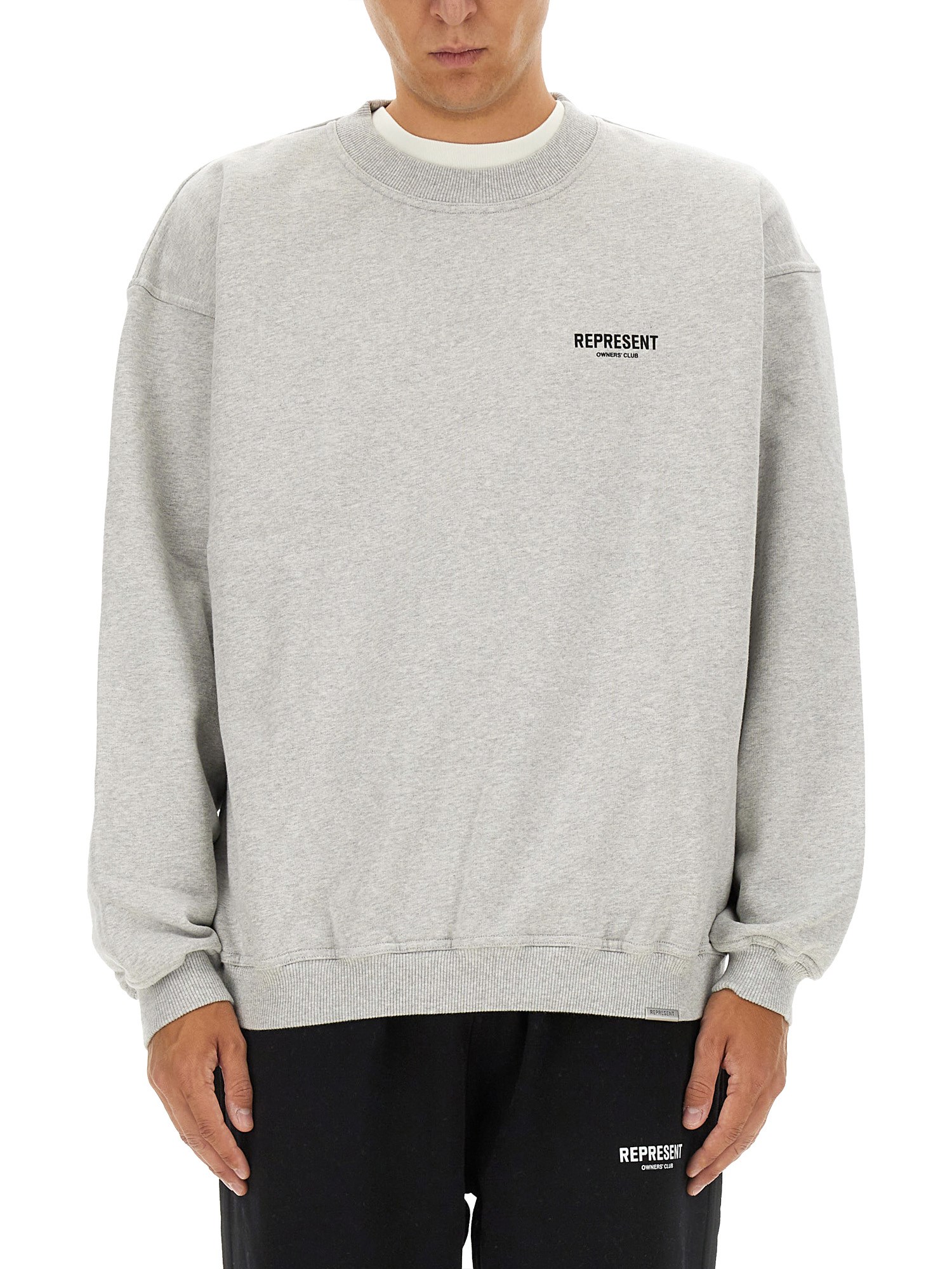 Shop Represent Sweatshirt With Logo In Grey