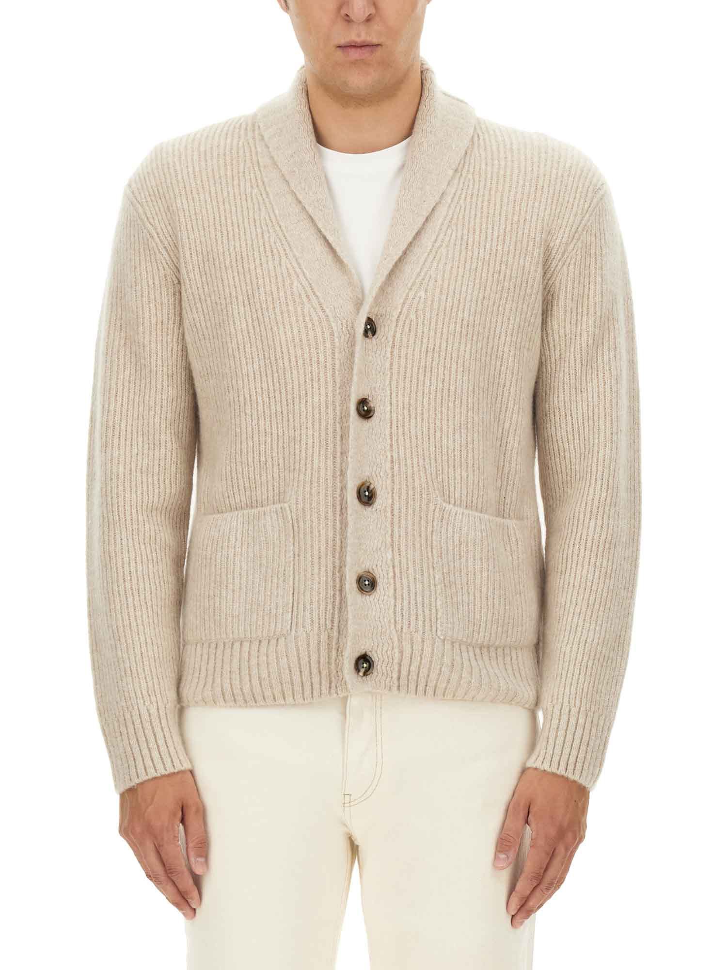 Shop Tom Ford Cashmere And Silk Cardigan In Beige