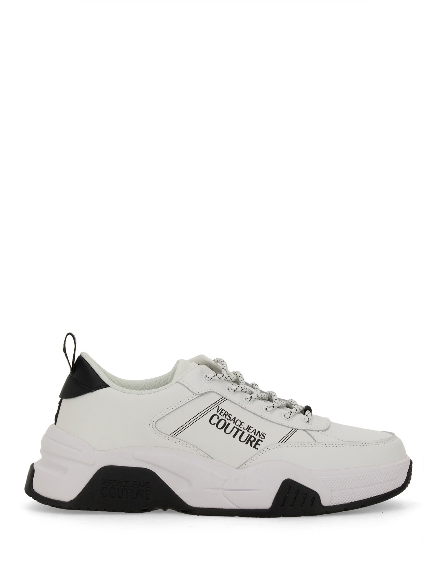 Shop Versace Jeans Couture Sneaker With Logo In White