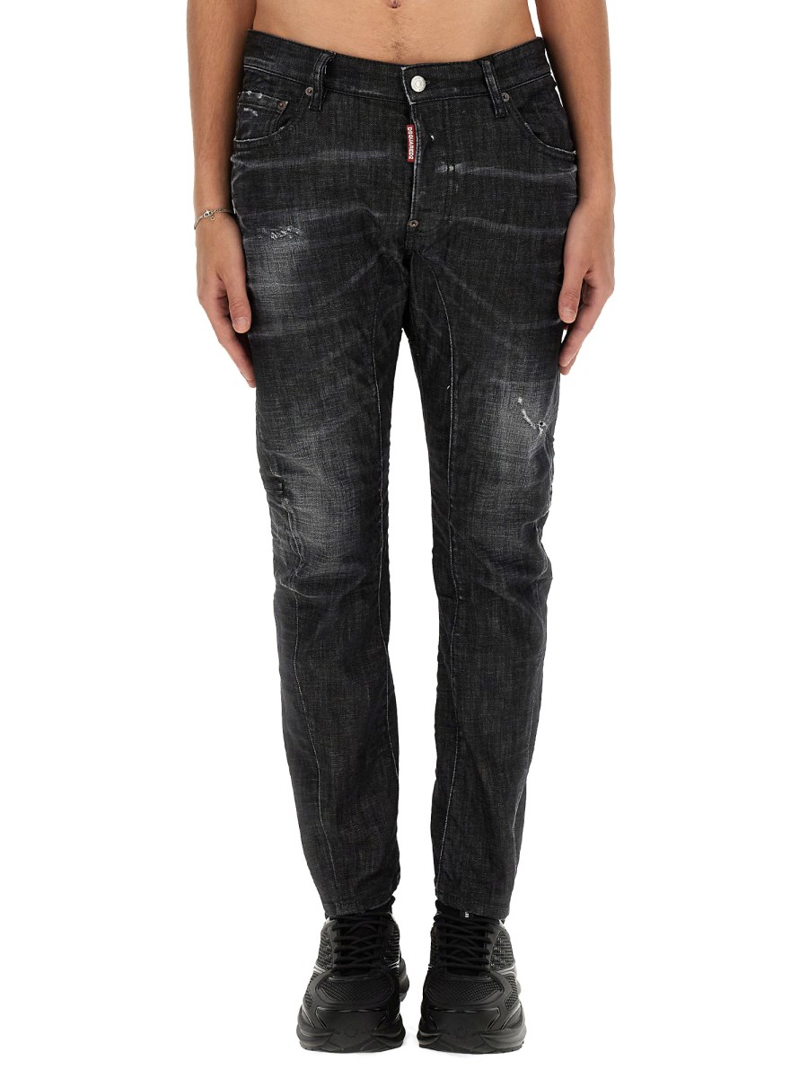 DSQUARED JEANS TIDY BIKER IN DENIM DI COTONE