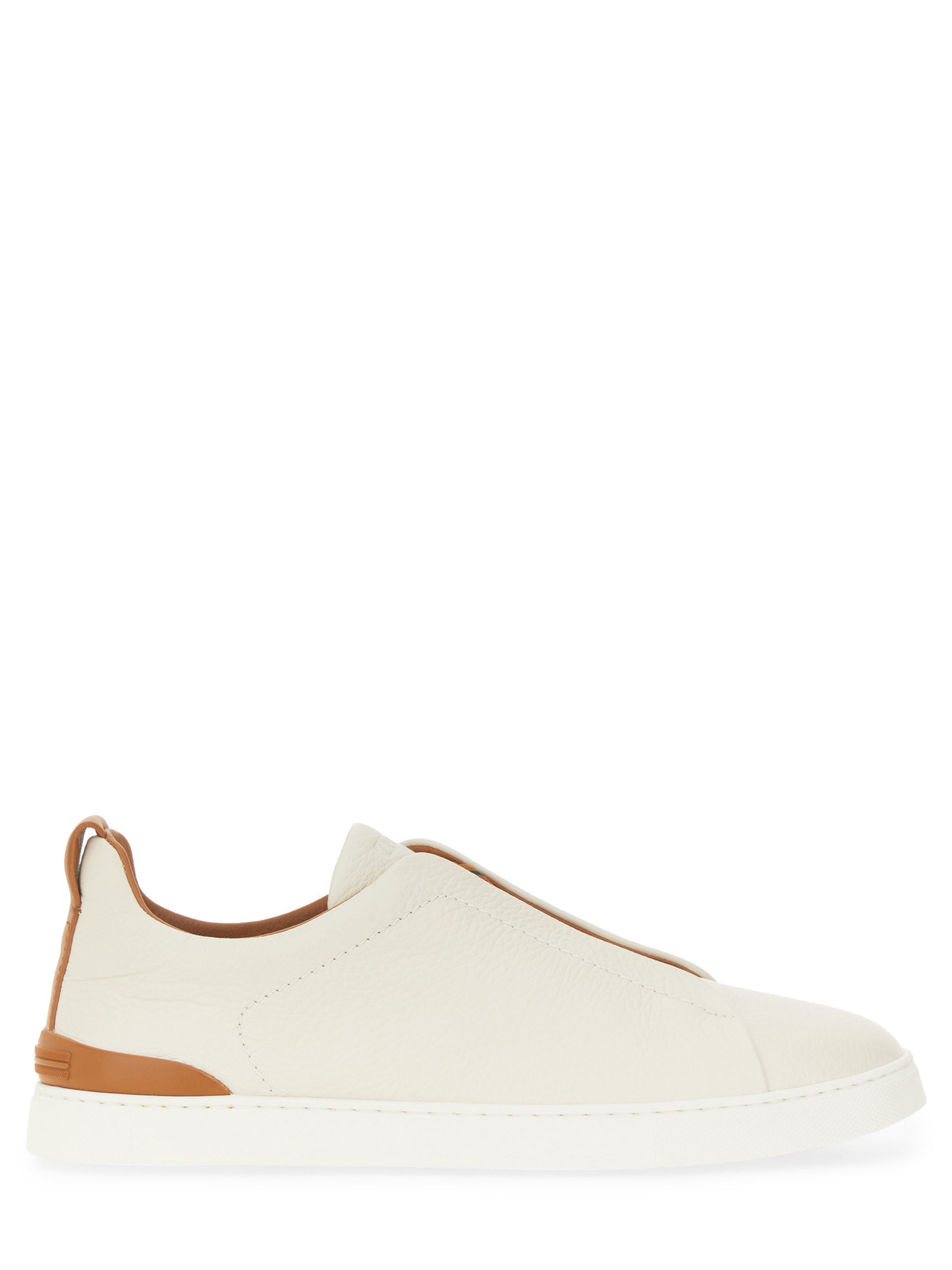 Shop Zegna "triple Stitch" Sneaker In White