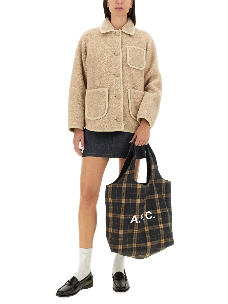 A.P.C｜JACKETS ( ESTHER JACKET (WOARG F02973 BAB)) Esther jacket | Lightweight faux sheepskin wool | A.P.C.
