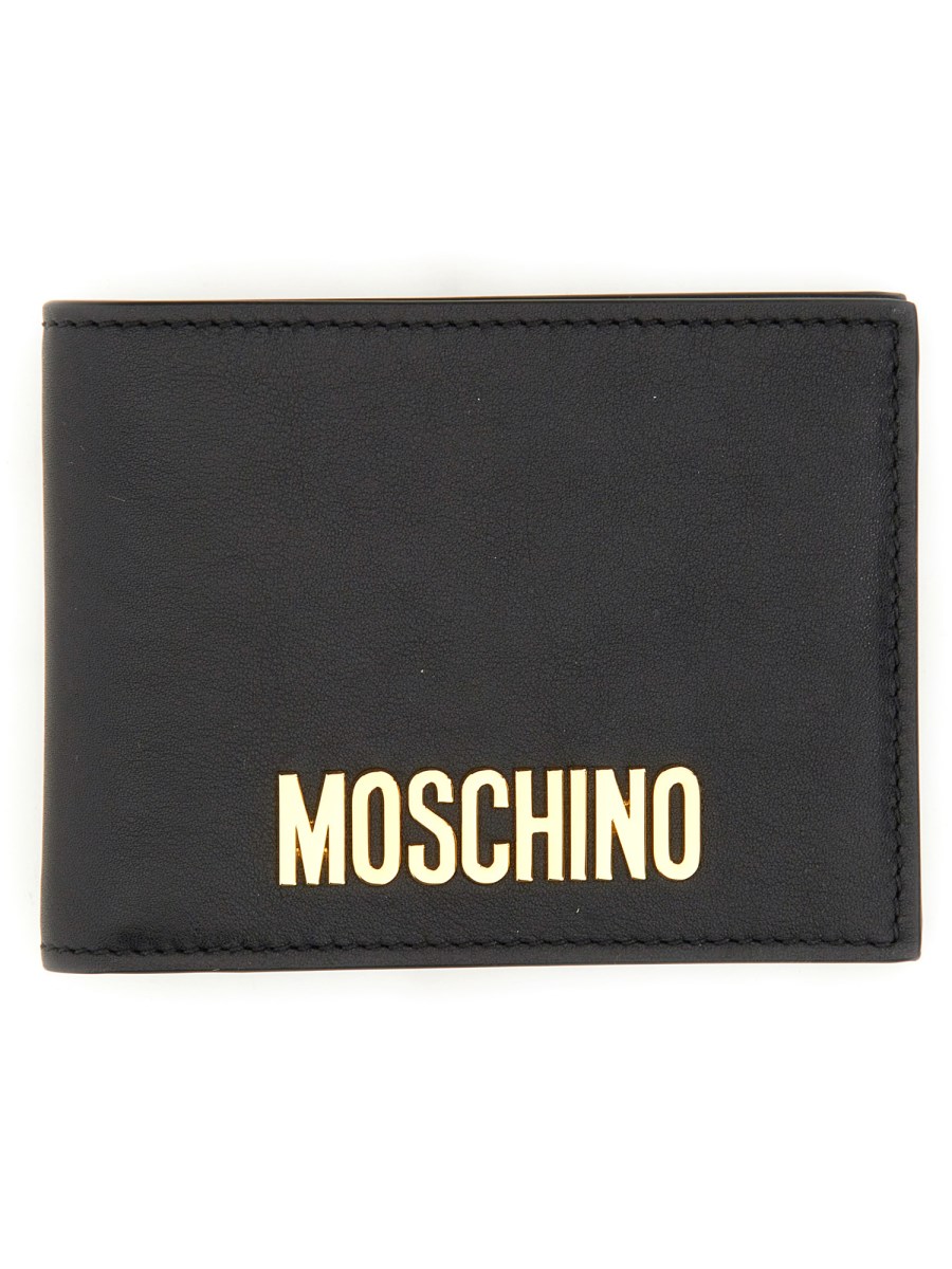 MOSCHINO PORTAFOGLIO IN PELLE CON LOGO