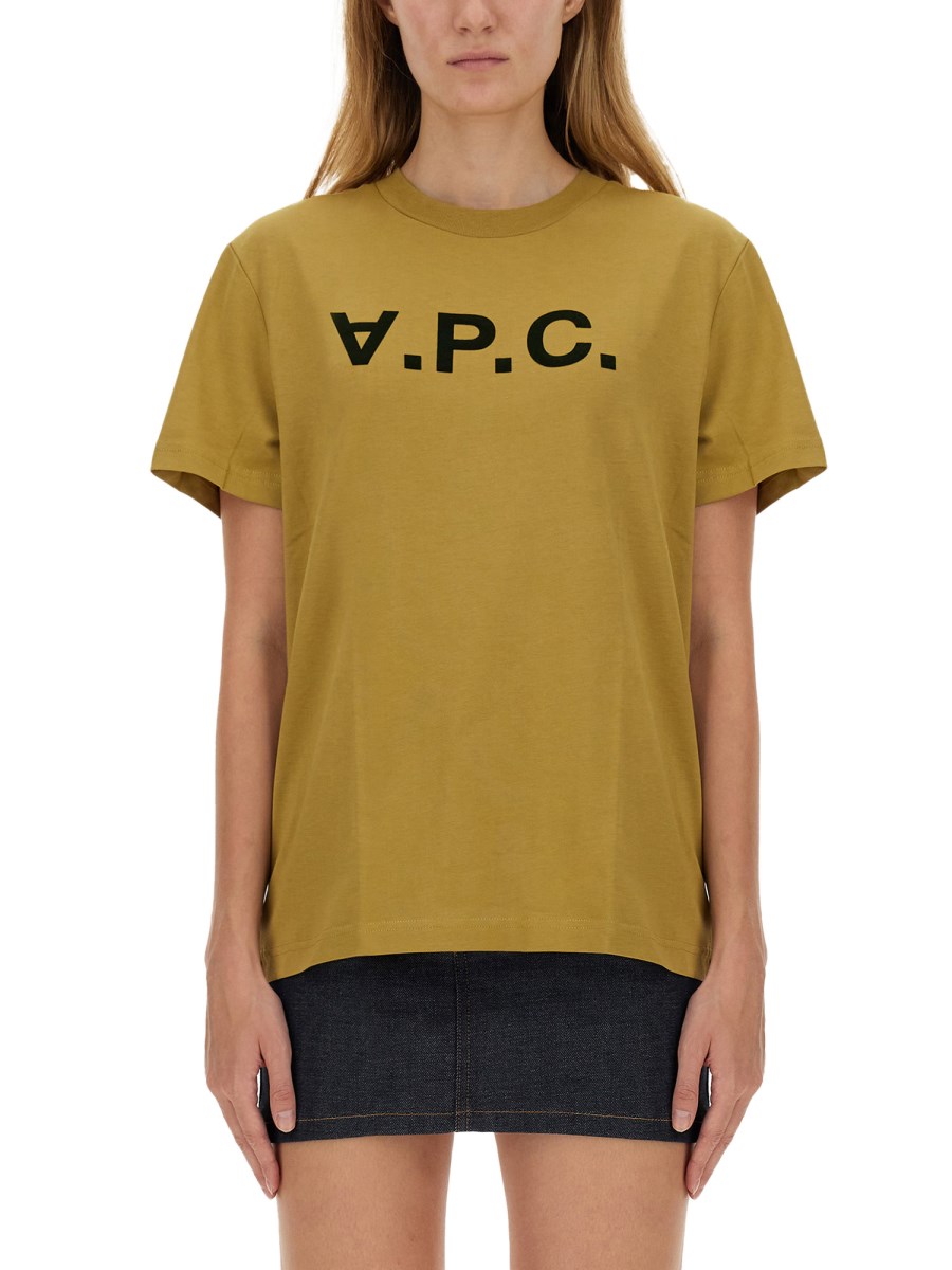 A.P.C. T-SHIRT IN JERSEY DI COTONE CON LOGO