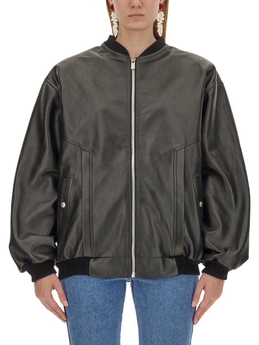 MAGDA BUTRYM BOMBER OVERSIZE FIT IN PELLE