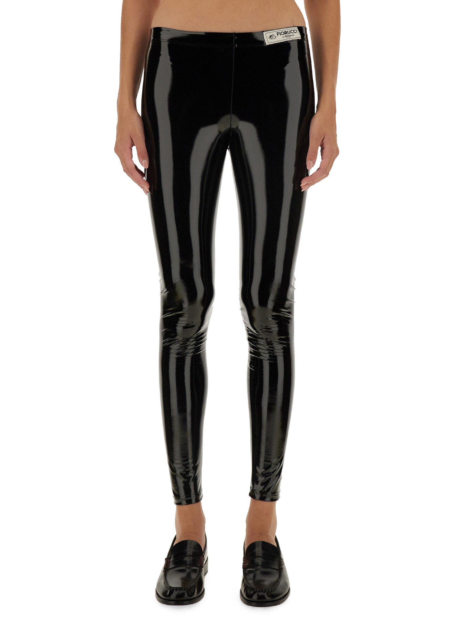 Shop Fiorucci Vinyl Leggings In Black