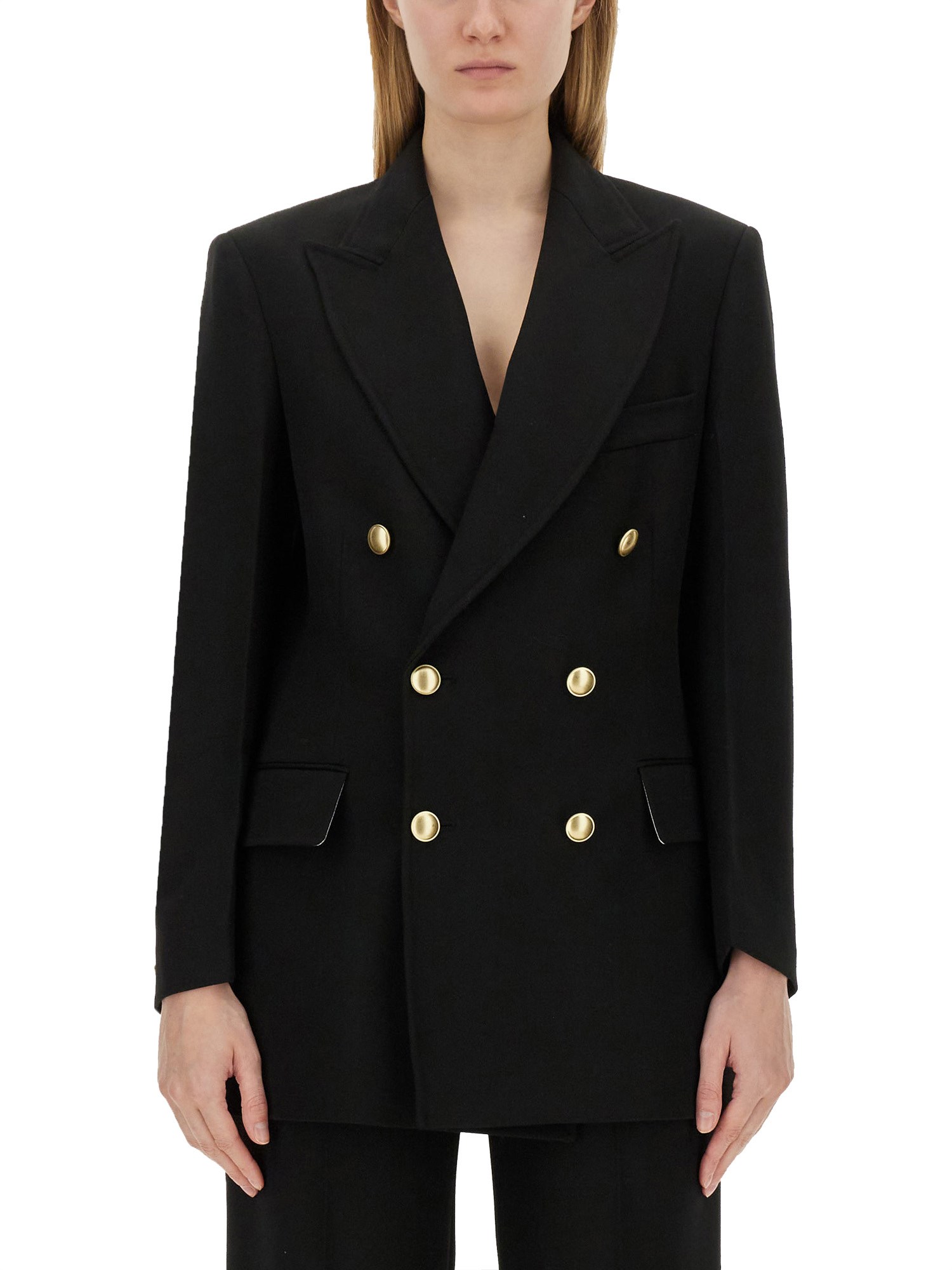 Shop Victoria Beckham Double-breasted Jacket In Black