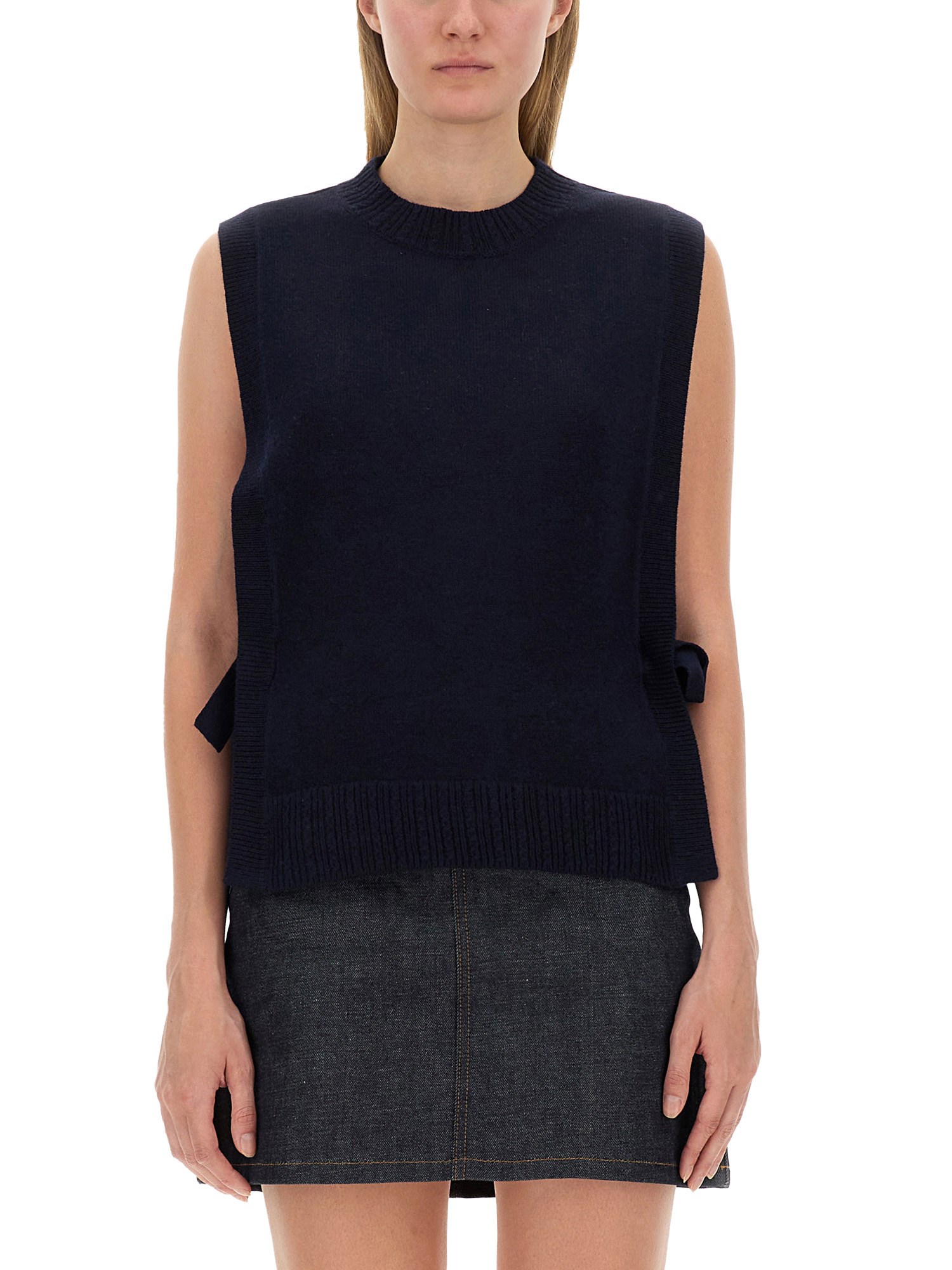 Shop Apc A. P.c. Jersey "margot" In Blue