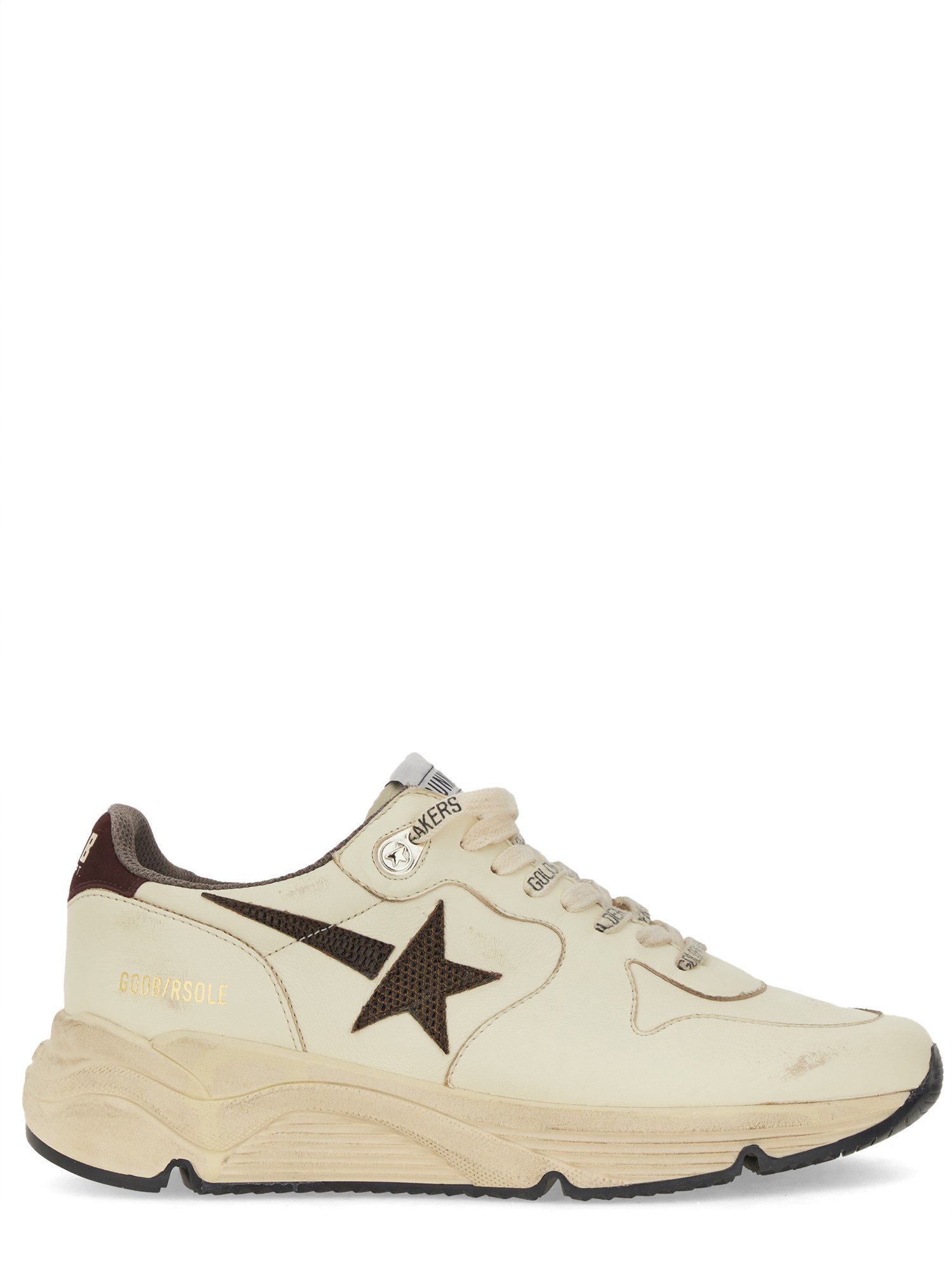 Shop Golden Goose Leather "star" Sneaker In Ivory