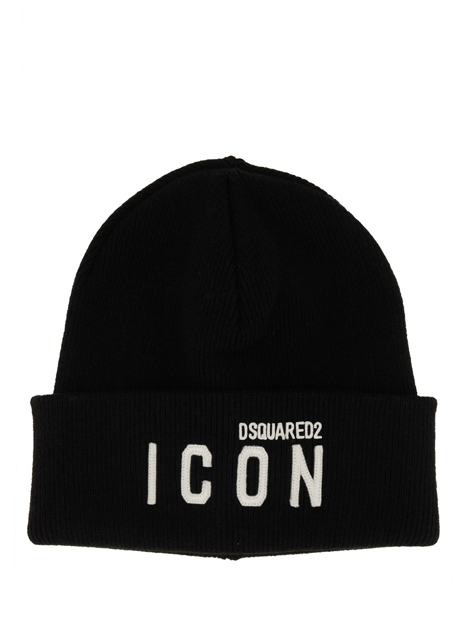 Shop Dsquared2 "be Icon" Beanie Hat In Black