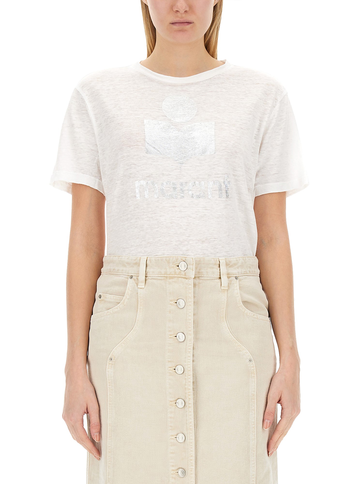 Isabel Marant Étoile T-shirt "zewel" In White