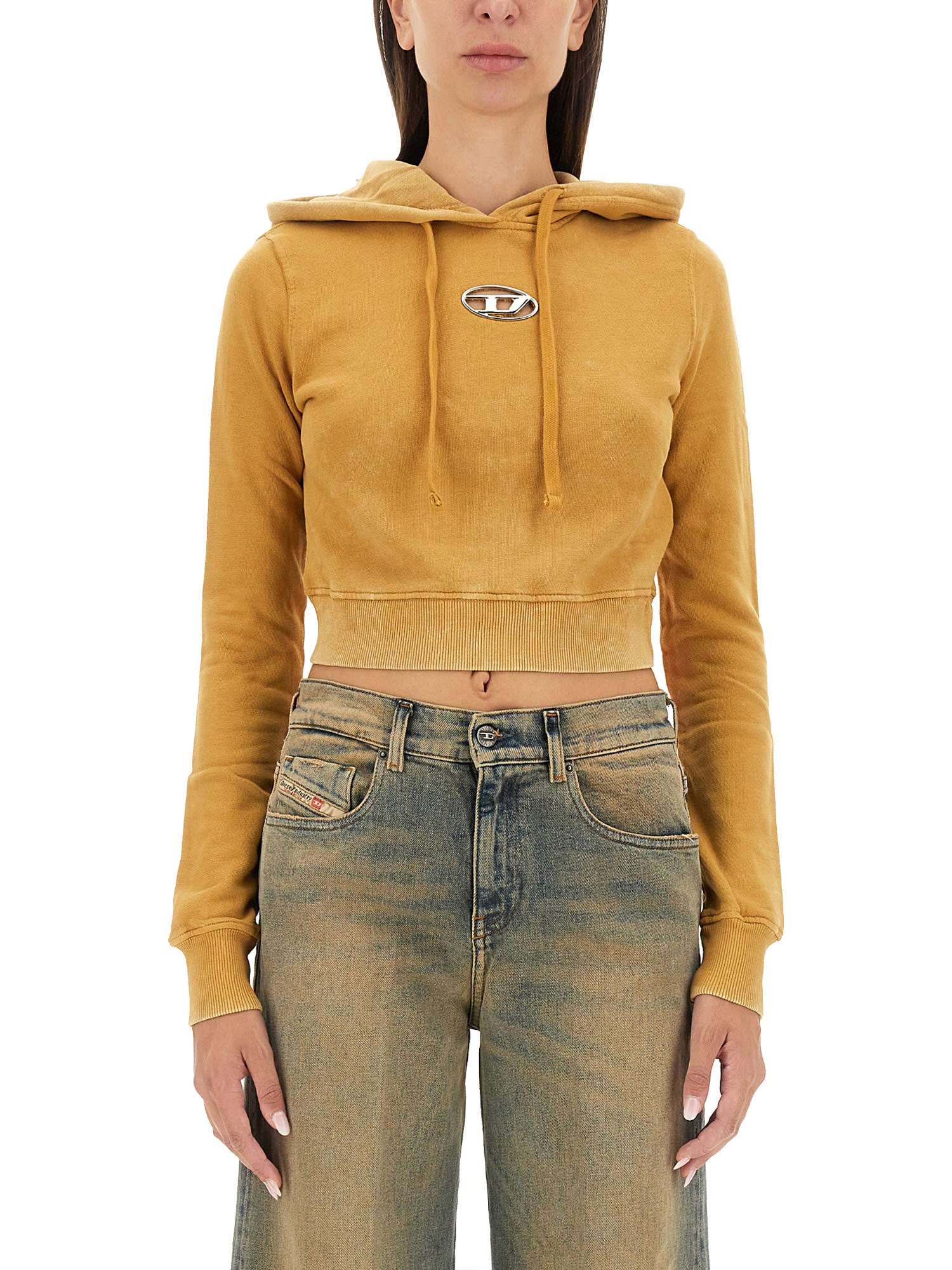 Diesel F-slimmy Sweatshirt In Beige